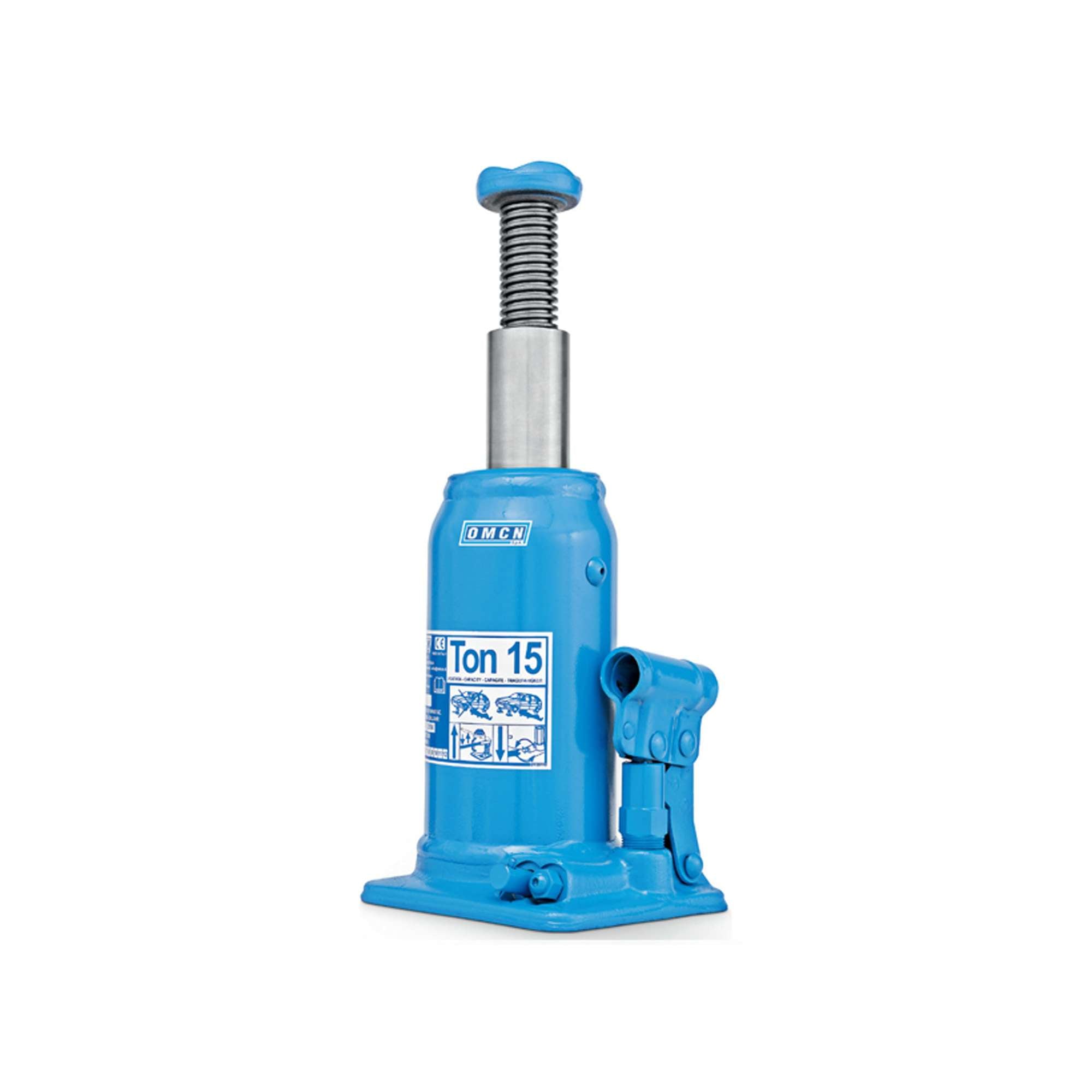Hydraulic bottle jack, lift 515 mm, capacity 15000 kg - OMCN 128