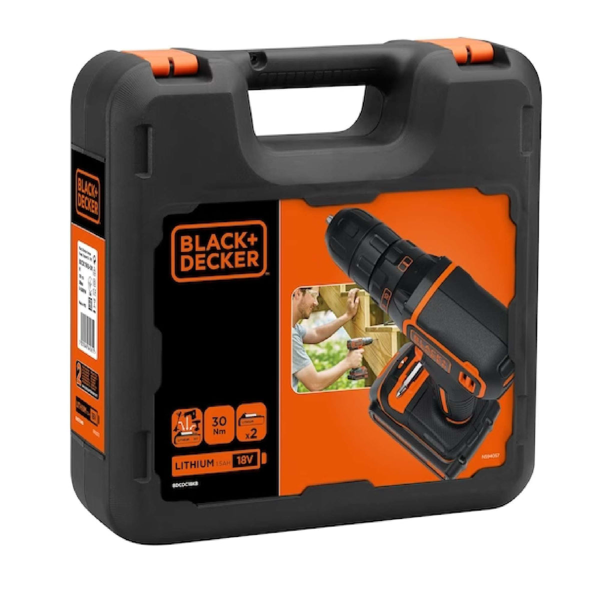 18V cordless drill driver + dual battery - Black&Decker BDCDC18KB-QW