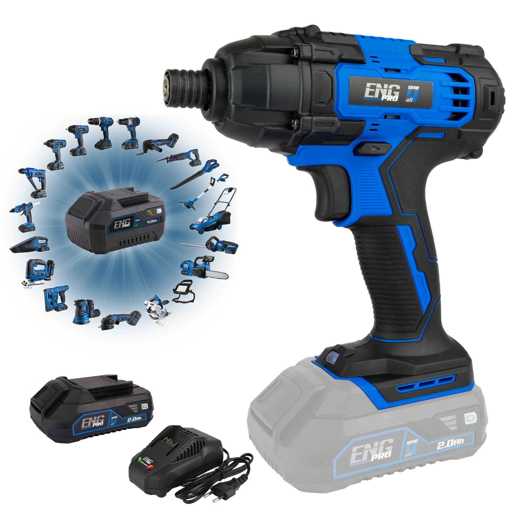 Impact wrench 1/4" professional 180 Nm ONE4ALL - ENG PRO 1B20-AI14