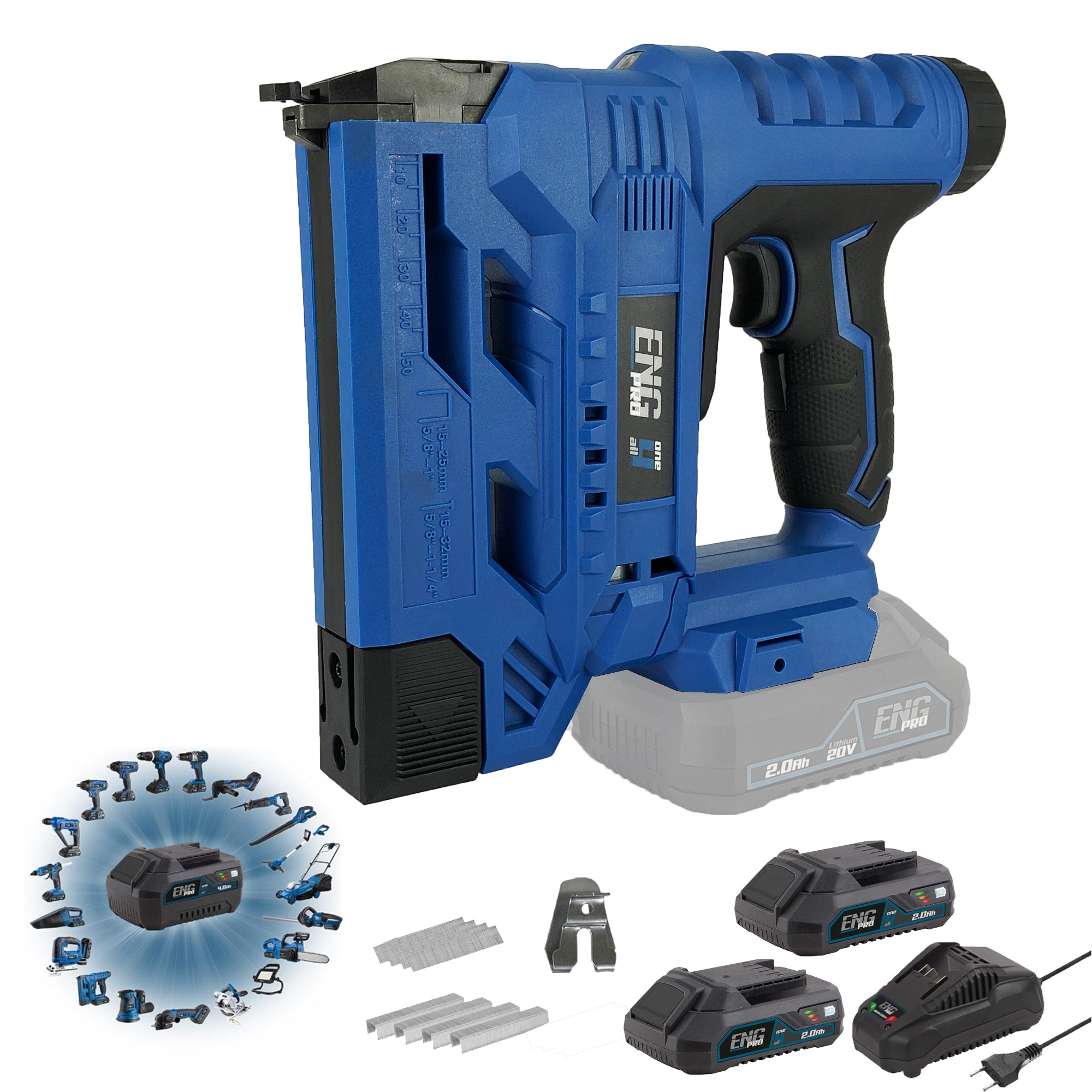 Cordless Staple and Nail Gun - Professional Line ONE4ALL 20V ENGPRO 1B20-GRAF