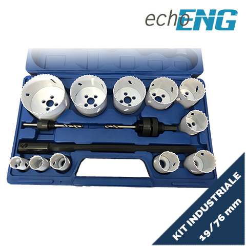 Set of 11 bi-metal HSS hole saws 19 - 76 mm plastic case - UT 10 STG4