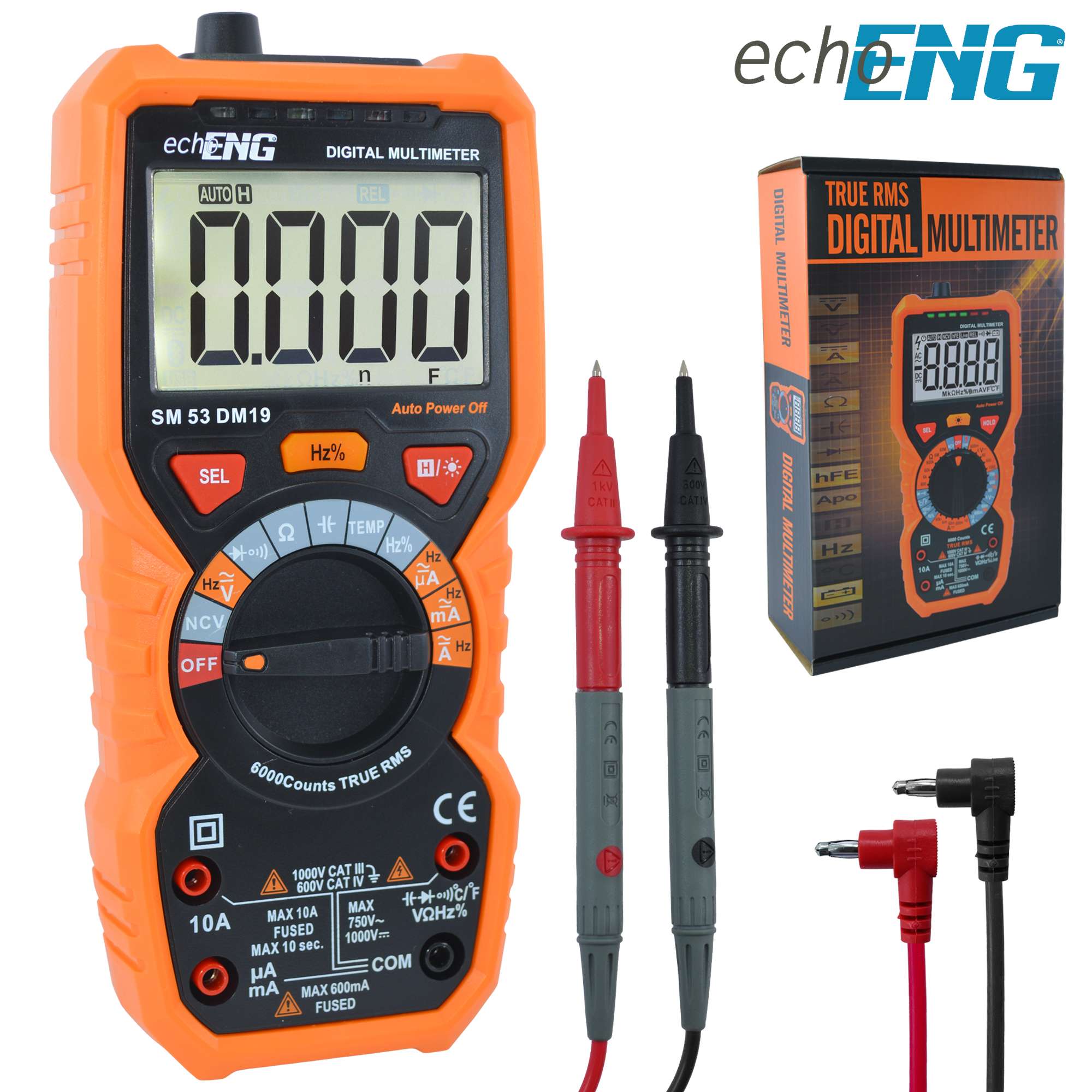 Digital multimeter 6000Counts 600V CAT IV and1000V CAT III - echoENG