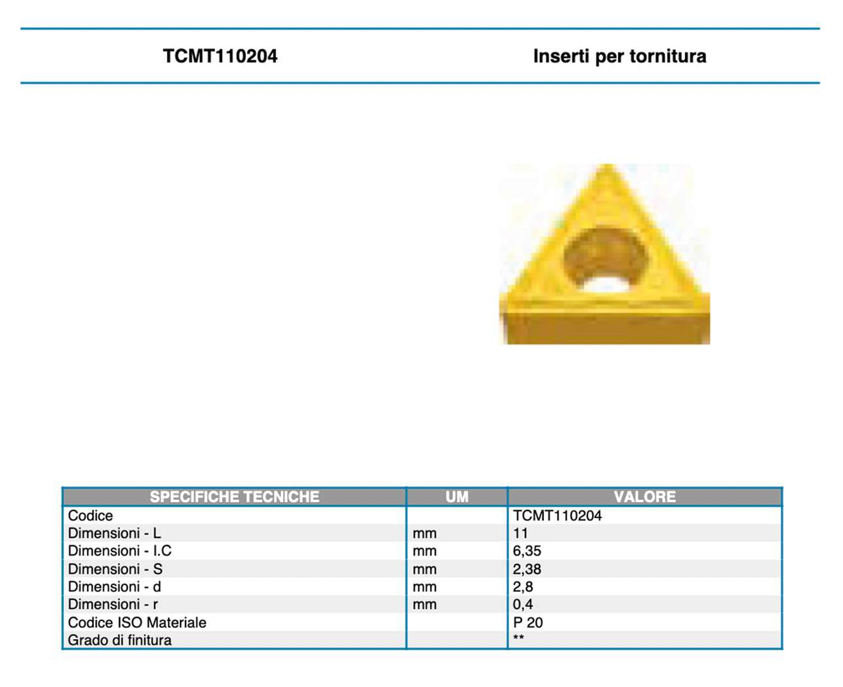 Carbide plate inserts lathe turning 10pcs -TCMT090204 -TCMT110204