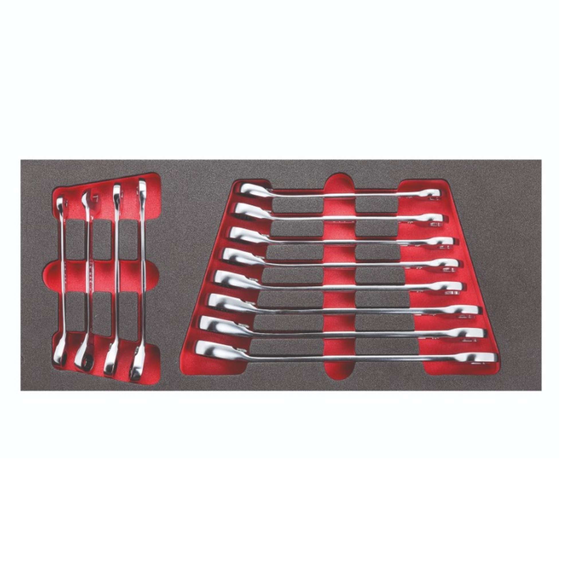 Assorted two-colour sponge module of 12 combination spanners - Usag U05190944