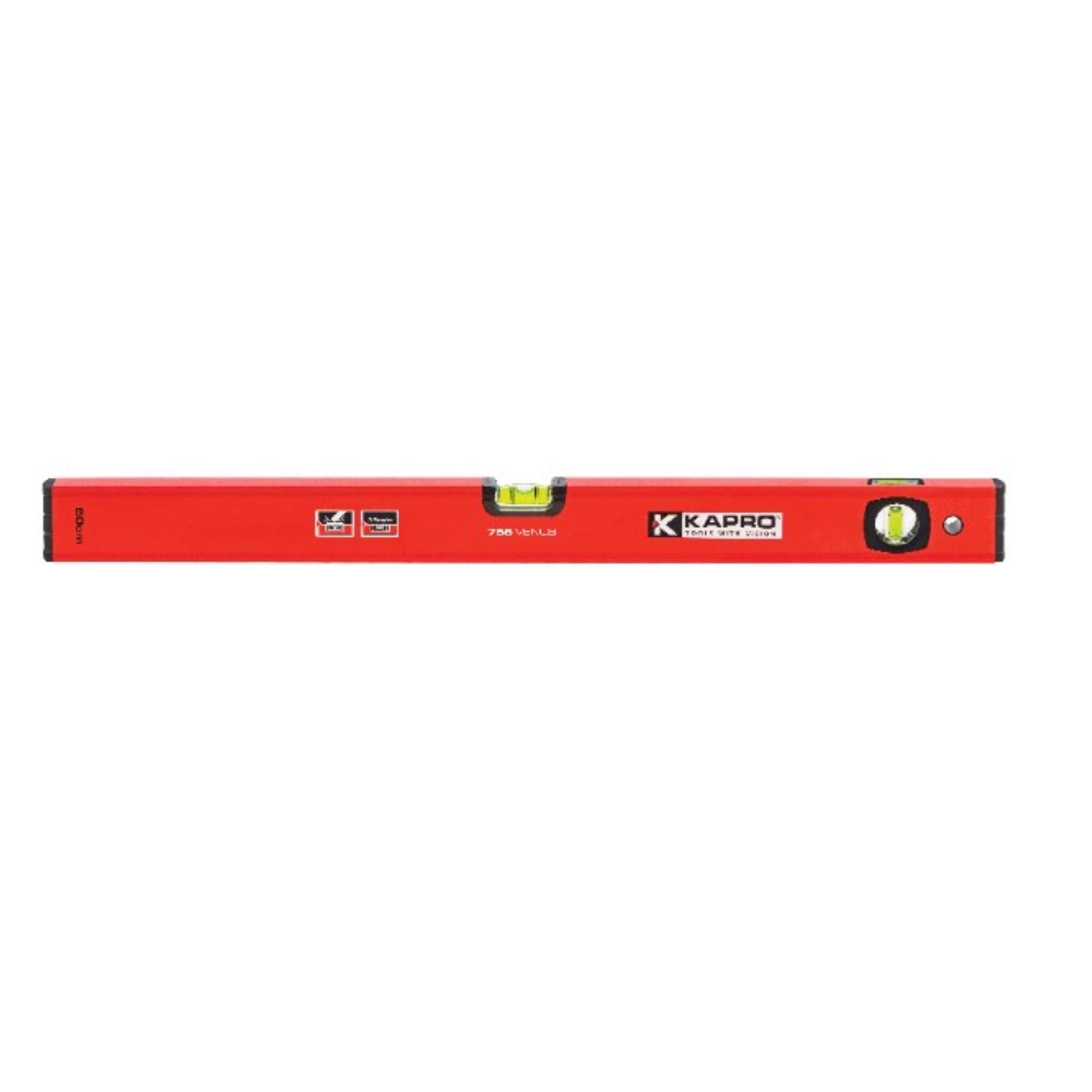 40 cm spirit level with rubberized inserts and a hole for hanging - KAPRO 755 Venus