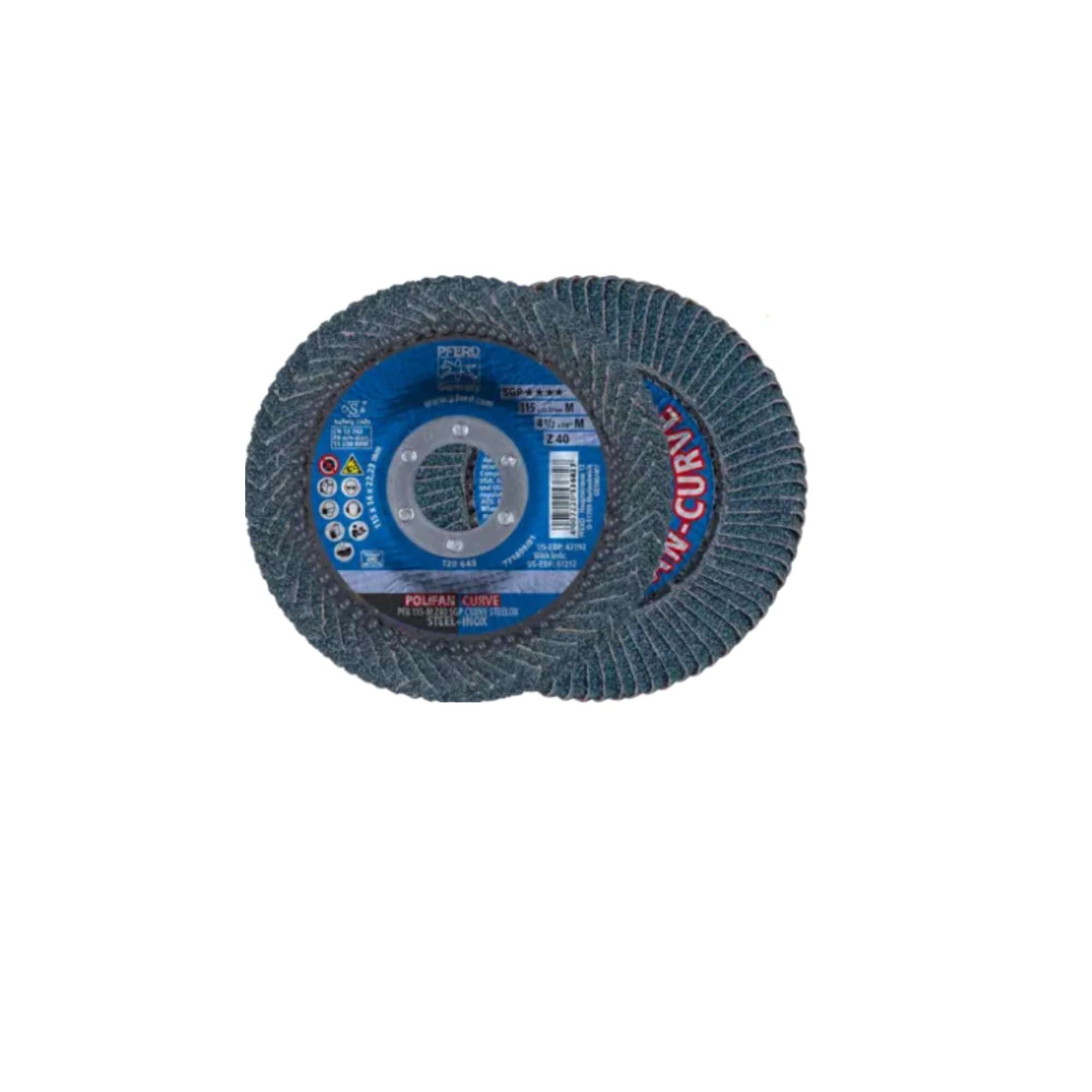 Curved Polyphan Flap Disc In Zirconium 115 - Pferd 67689032