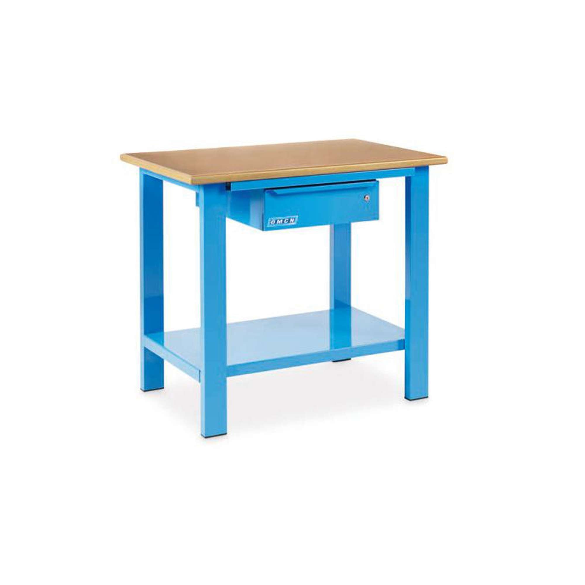 Workbench 1500x880x700mm with 1 drawer and wooden shelf - OMCN 1001/PL