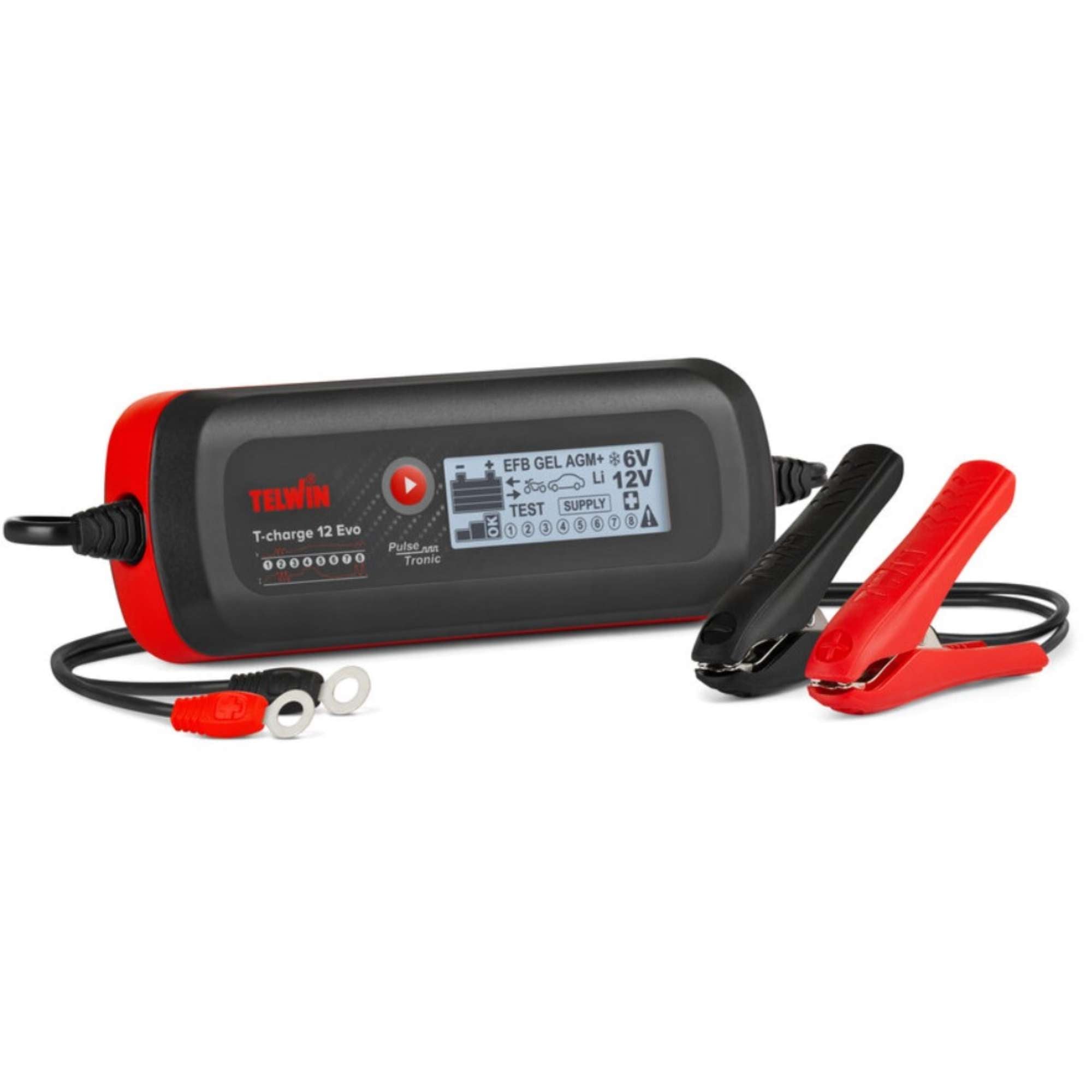 T-Charge 12Evo 6/12V Charger - Telwin TCHARGE12EVO