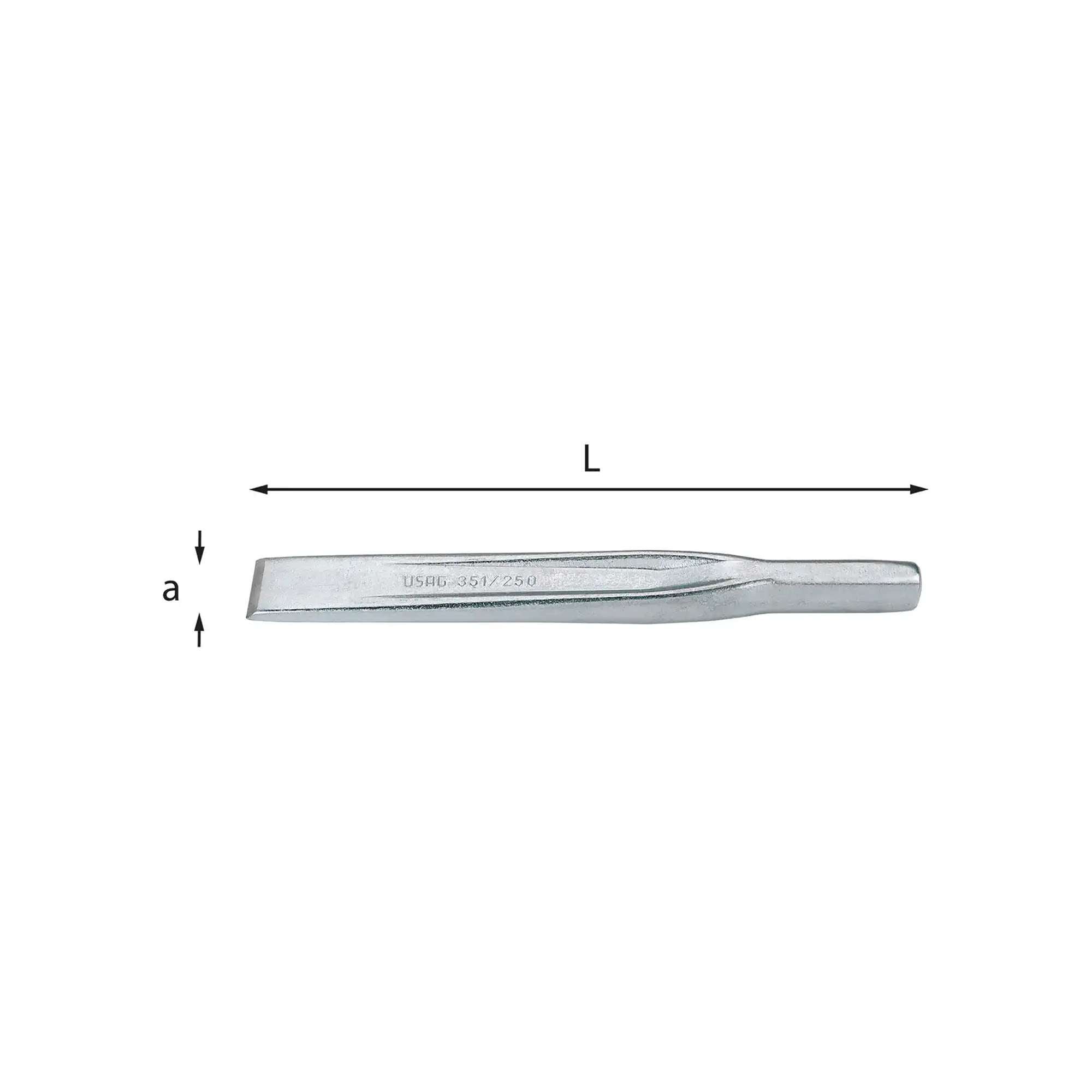 Electrician's chisel in chrome silicon manganese steel - Usag 351