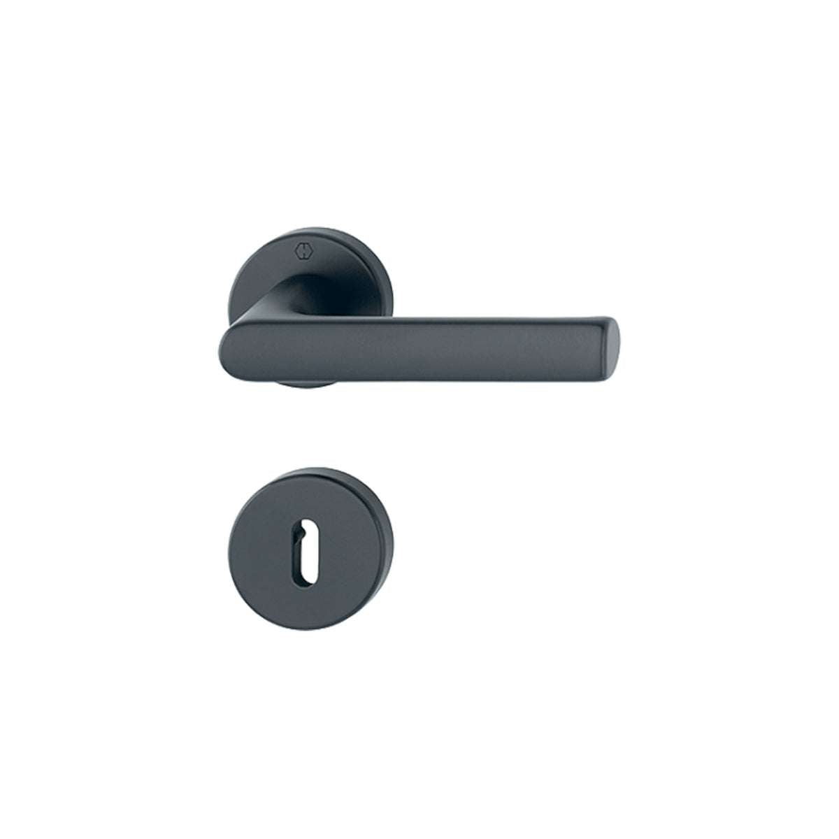 Yale Hamburg F9714M black matte black Hoppe handle with escutcheon and spout 11767716