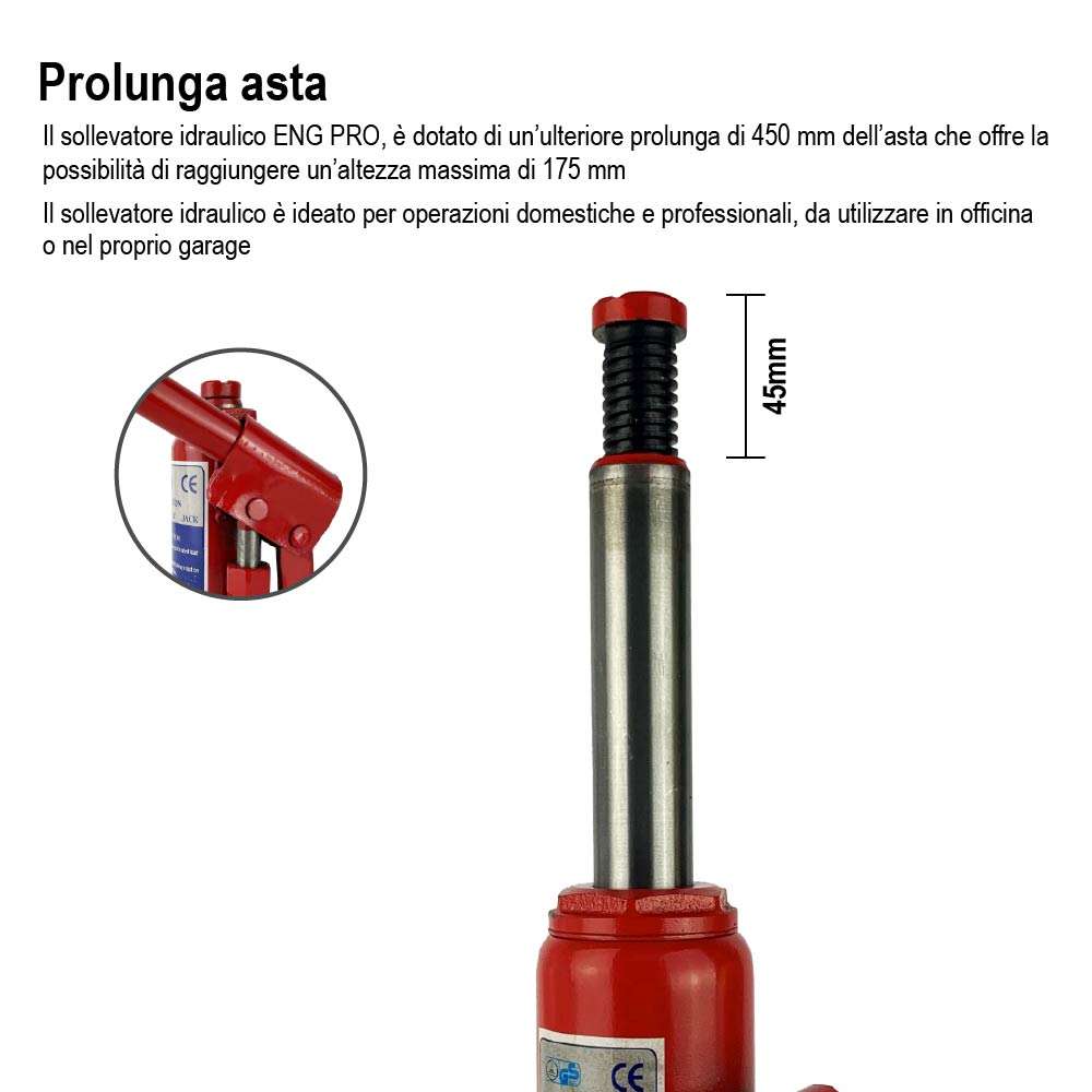 Bottle jack 6000 kg 6 T TON Tons -MA CB 0006 -ENG PRO