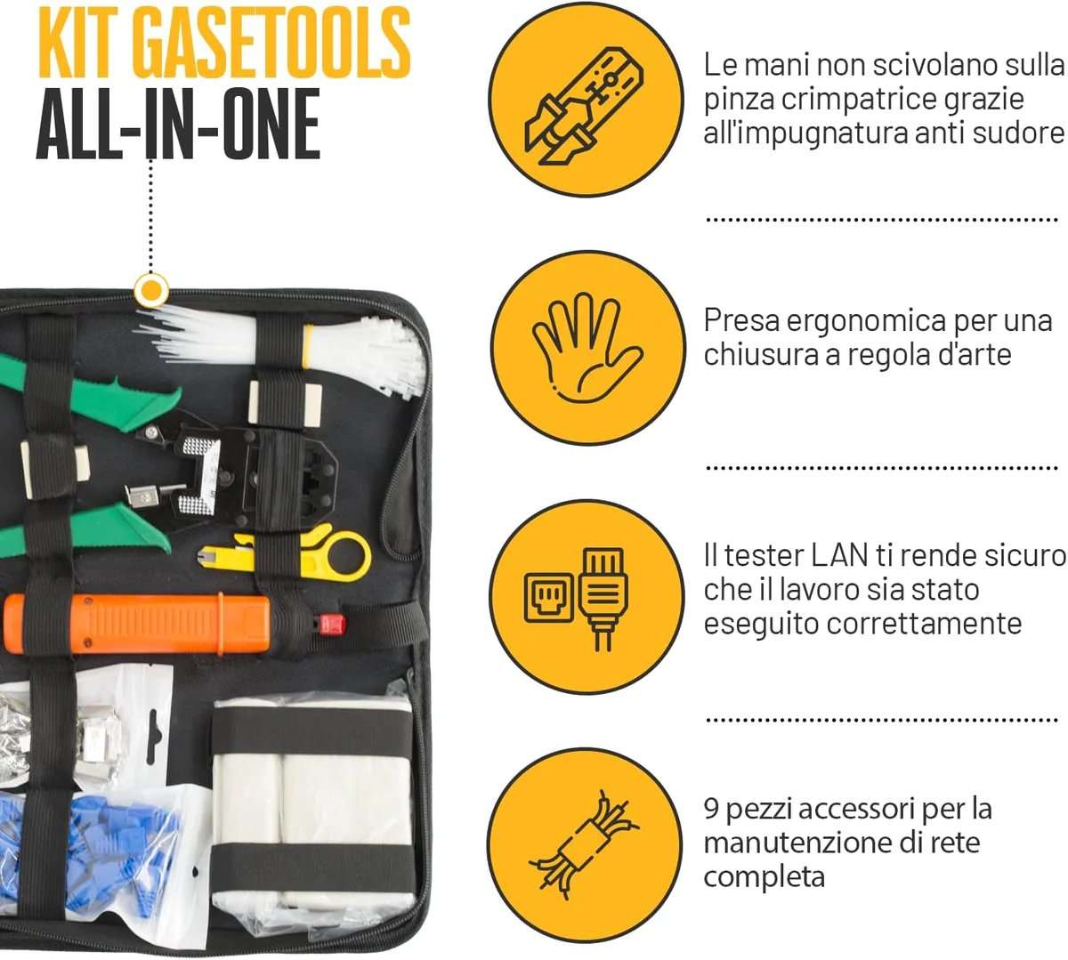 Self-levelling, dual-levelling, long-life laser level - GASETOOLS G-001