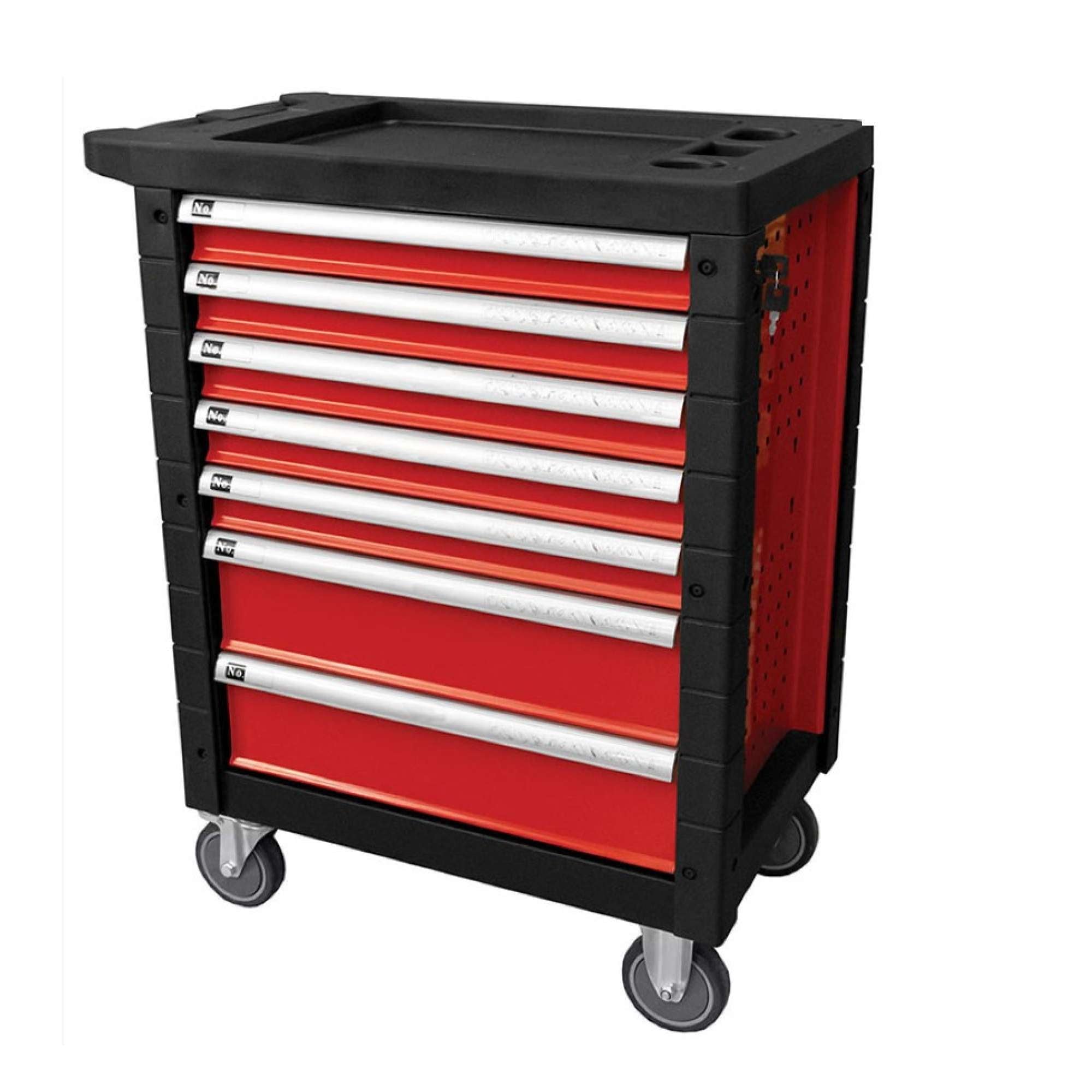 7-drawer red tool cart empty - Fermec FM53686-1