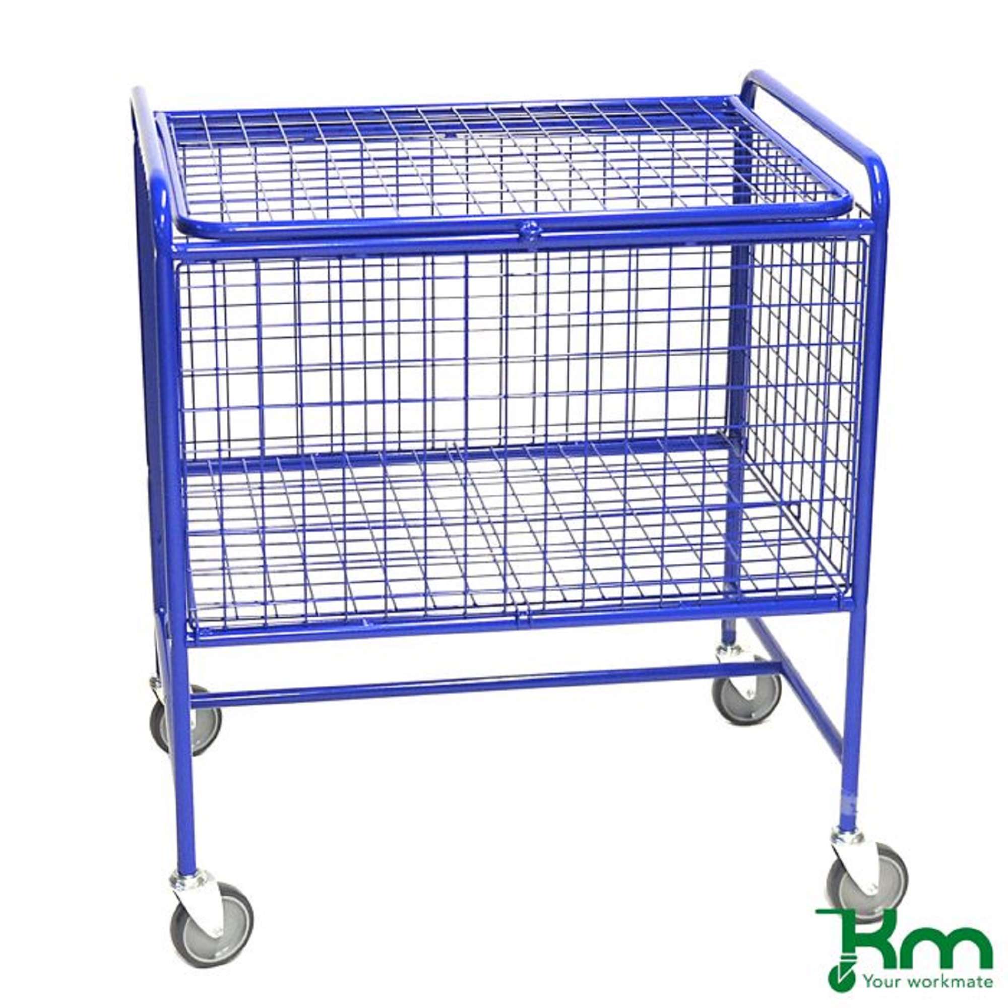 Blue Mesh trolley, 2 shelves, L x W x H (mm) 800 x 600 x 915 - Kongamek KM198
