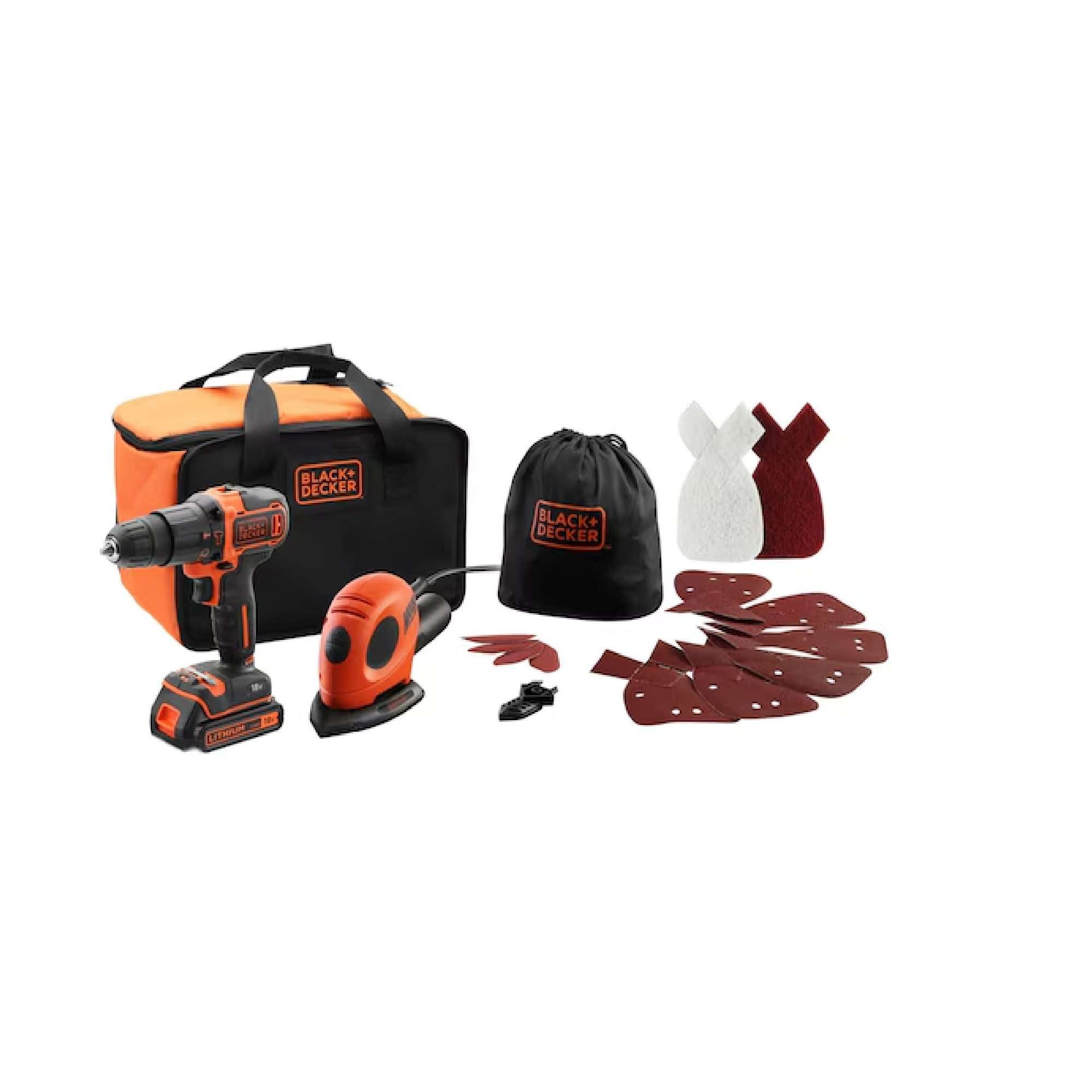 18V Impact Drill Driver + Mouse Sander - BDK200AS1S-QW