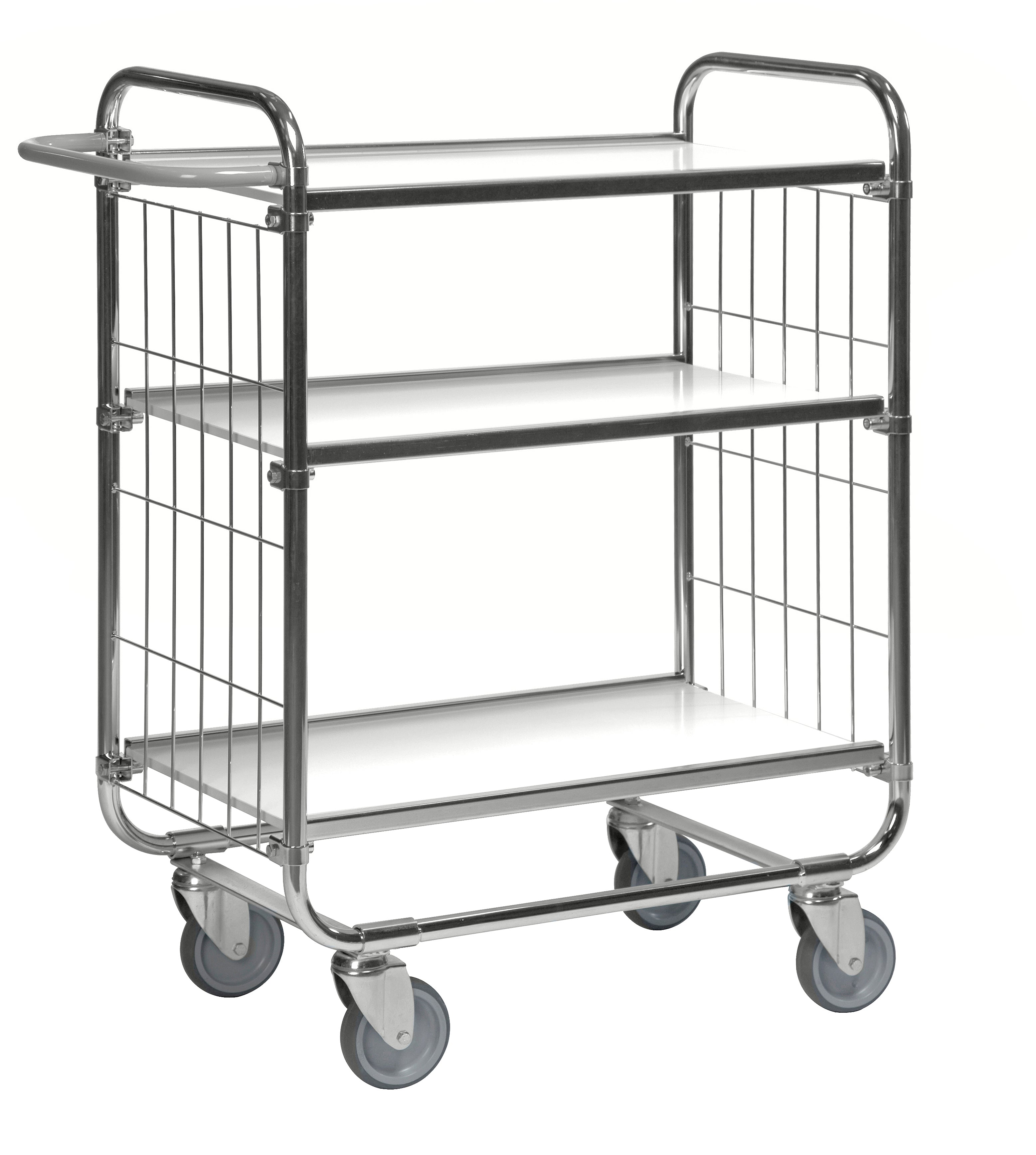 8000 series flexible laminated shelves trolley 945x470x1120 - Kongamek