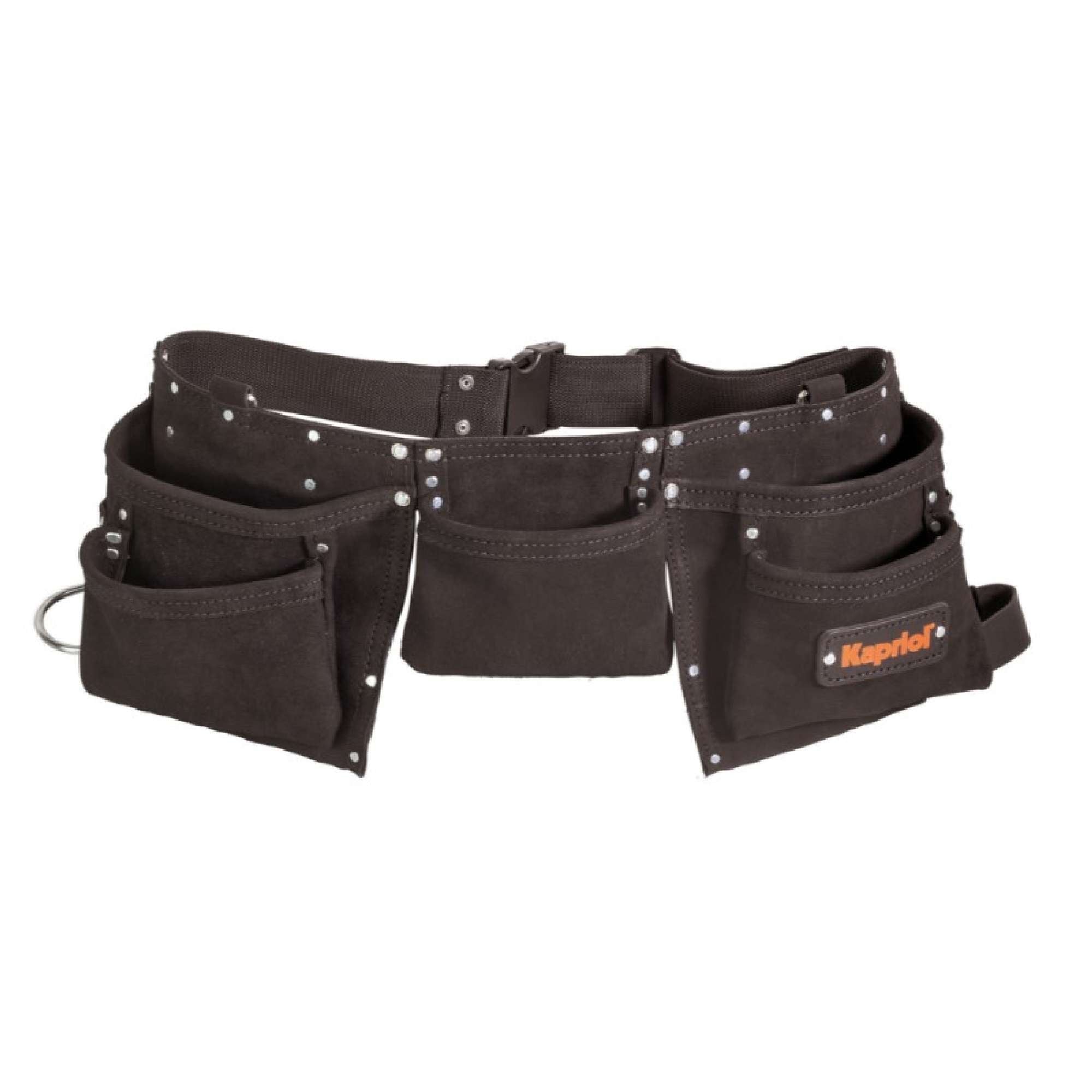 Professional 8-pocket leather carpenter's bag - Kapriol 25057
