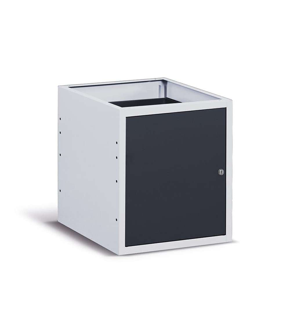WORKBENCH CHEST OF DRAWERS 500 X 607 X 570 H - WITH ONE DOOR, CAPACITY 25 KG - FAMI FBG03S50C0005PD - ANTHRACITE/ GREY
