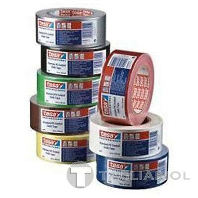 Tape RED 50mmX50m tarpaulin Standard coated polyethylene 04688