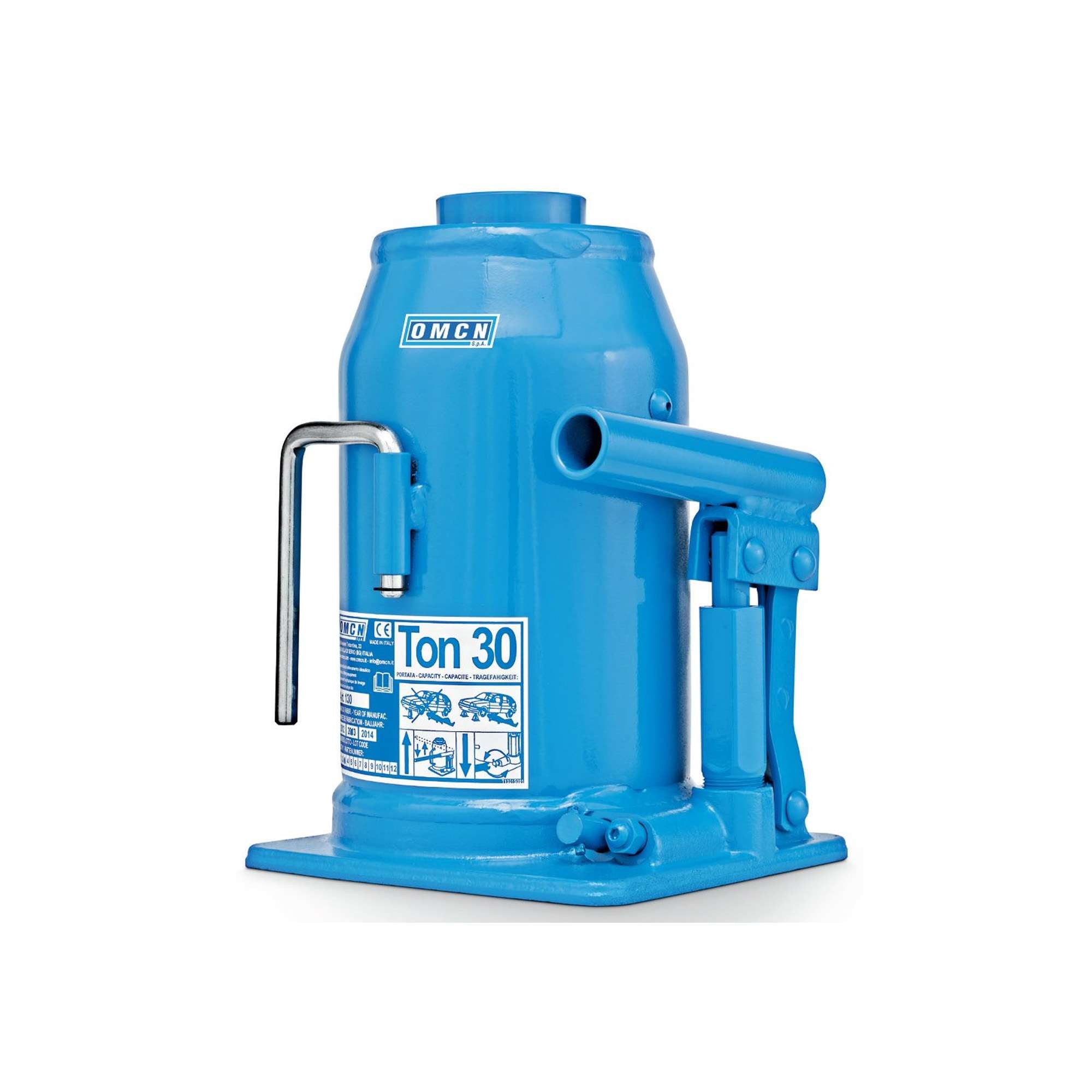 Hydraulic bottle jack, lift 585 mm, lifting capacity 30000 kg - OMCN 130