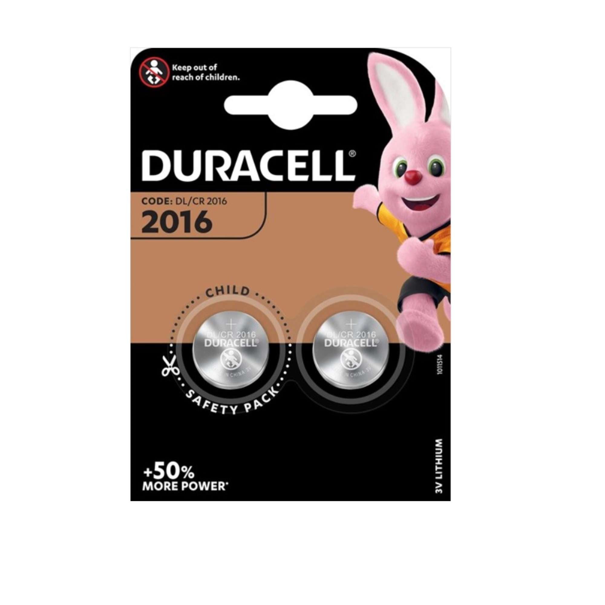 3v lithium coin cells, blister with 2 duralock batteries - DURACELL DU20B2