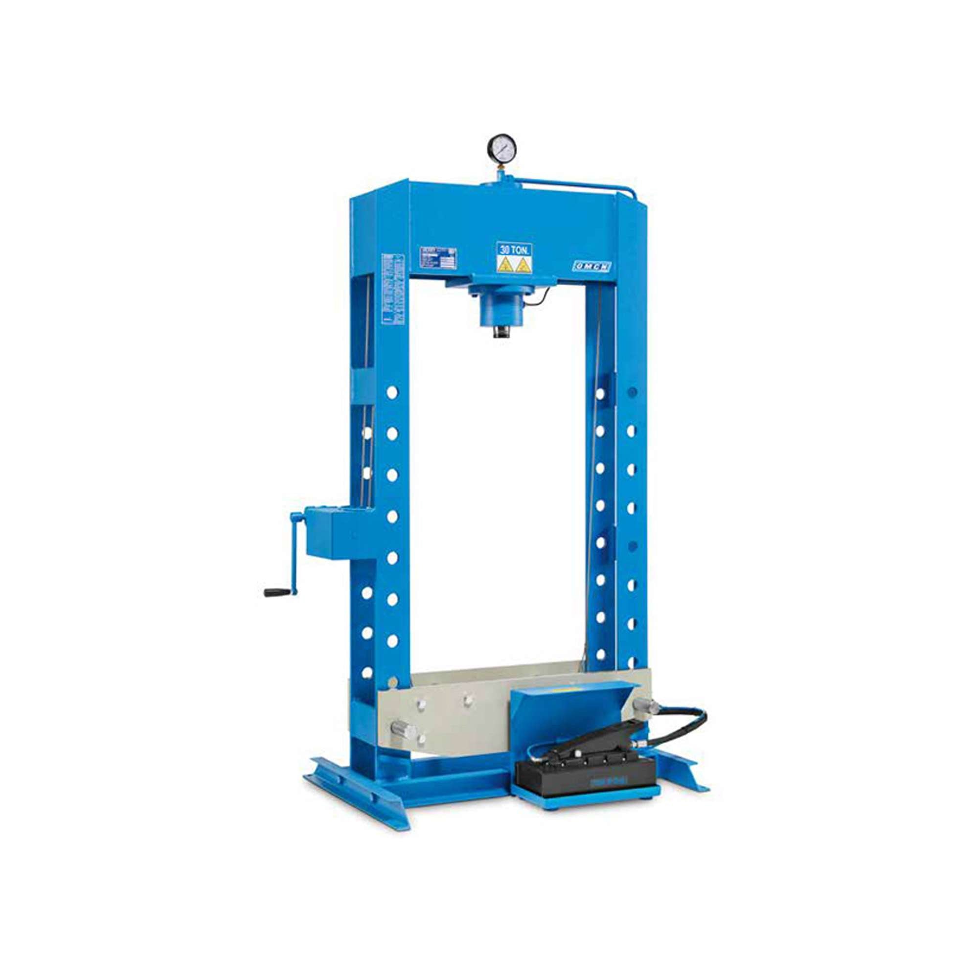 Hydraulic press with hydropneumatic foot pump 30 t capacity - OMCN P30/SAIP