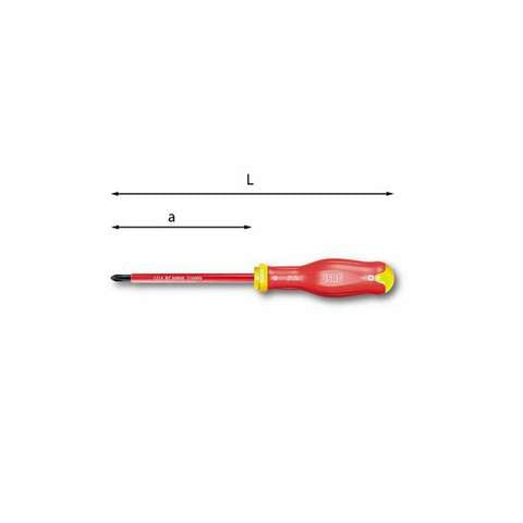 L. 179mm Screwdriver for Phillips screws 0x75 1000V - Usag 091 PH