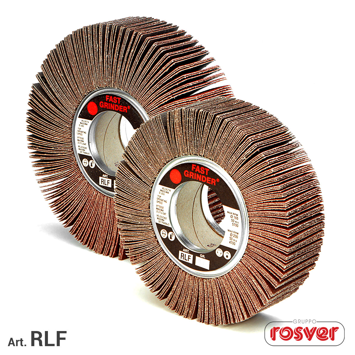 Flap wheels with flanges RLF D.100x30x25 Rosver - Conf.5pz