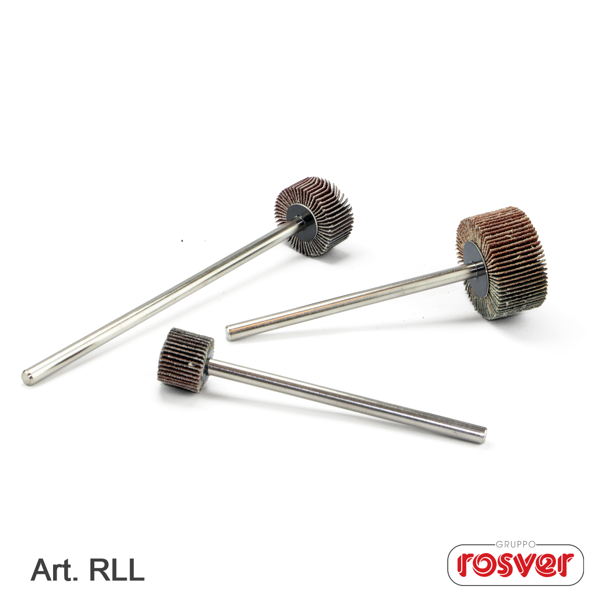 Flap wheels with long shaft Rosver - RLL D.20x15x6x100 - Conf.25pz