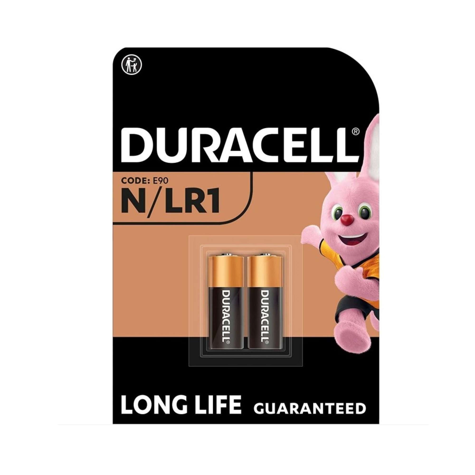 1.5V Alkaline Batteries, blister with 2 batteries - DURACELL N / LR1