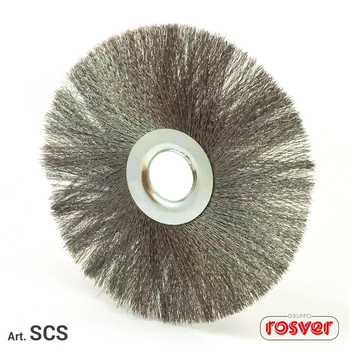 Spazzola Conica a Mazzetti Ritorti - SCR D.120 F.M14 Inox - Conf.1pz
