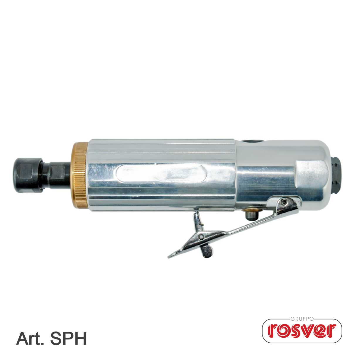 Lightweight Straight Air Grinder in Aluminum Heavy Duty SPH 24.000RPM Rosver 1pz