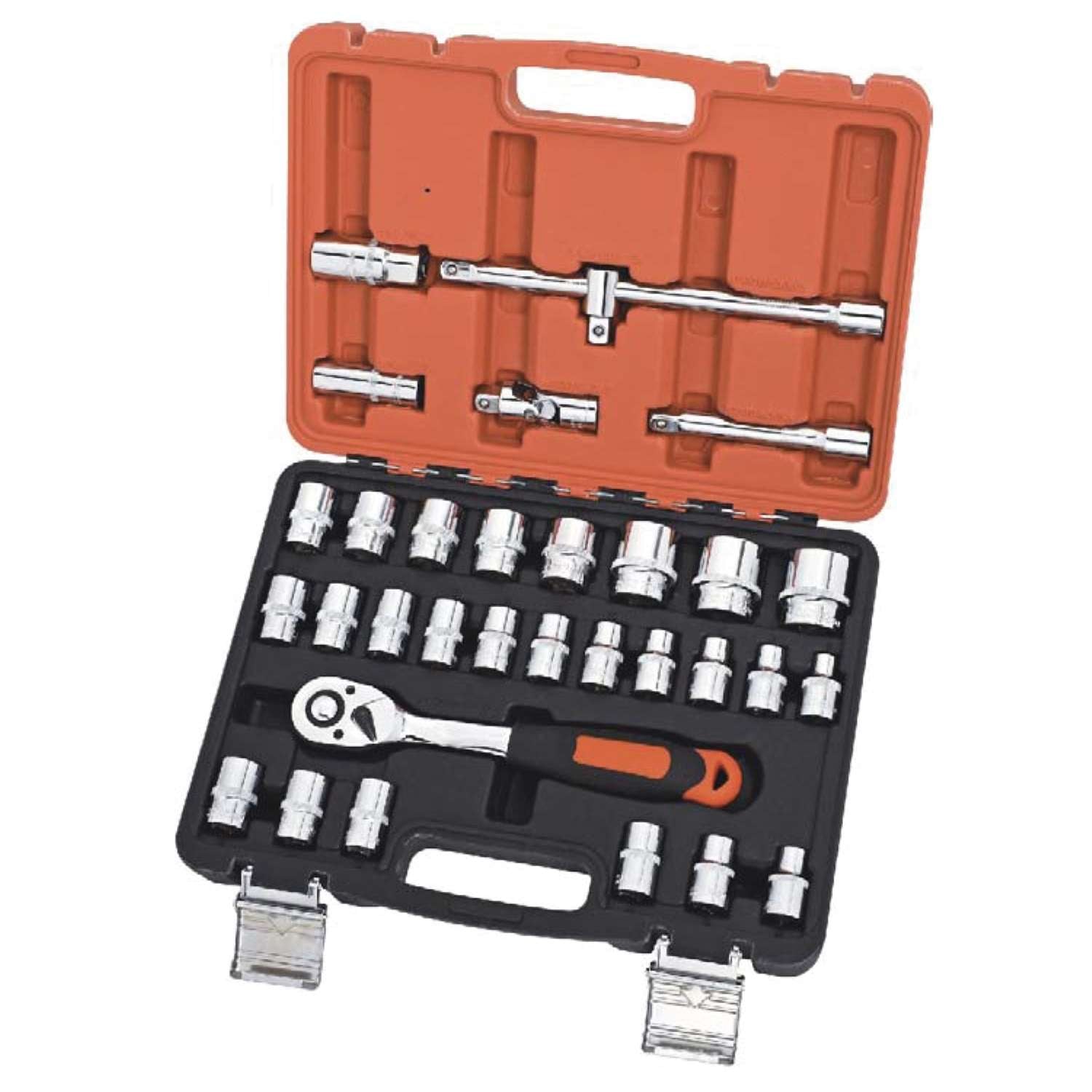 Set of 1/2" socket wrenches kit 32 pcs professional tool case - FI 20 0027