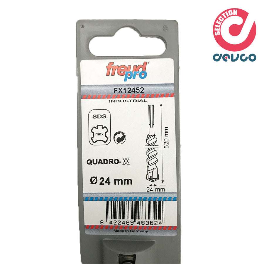 SDS MAX 24/400/520mm professional wall drills 4 cutting edges - Freud