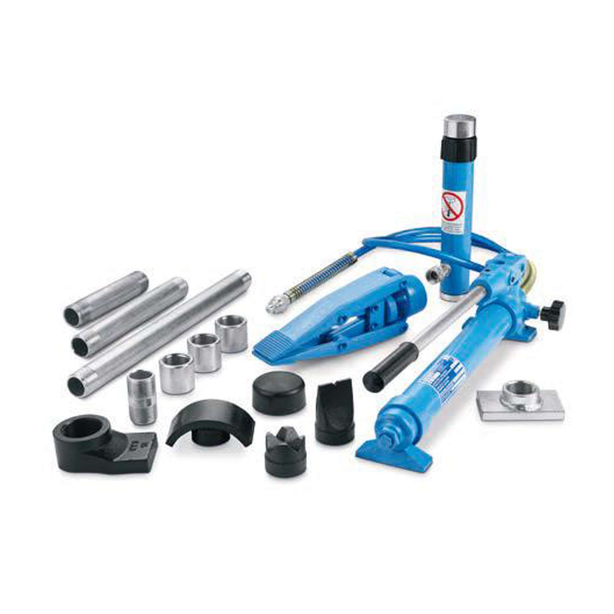 Hydraulic jack with Titanik 12-ton threaded extension set OMCN