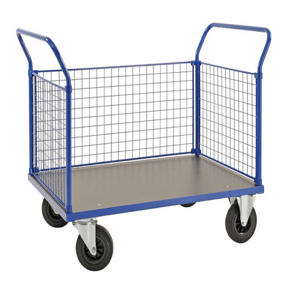 3-Felder-Plattformwagen LxBxH(mm) 1366x800x1020, Rollen: 2 fest 2 Lenkrollen