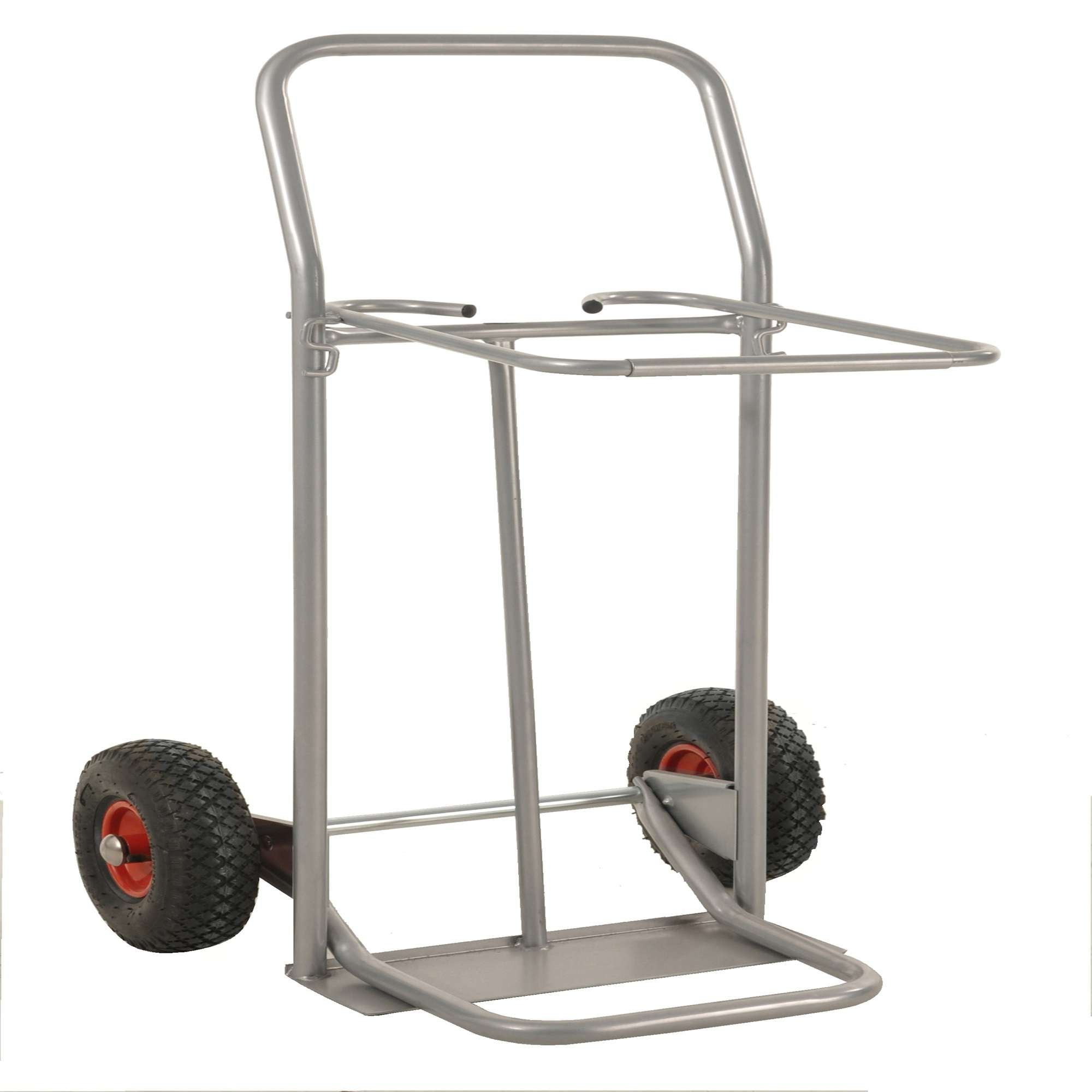 600 x 600 x 900 Sack trolley with thick 260 mm pneumatic wheels - Kongamek