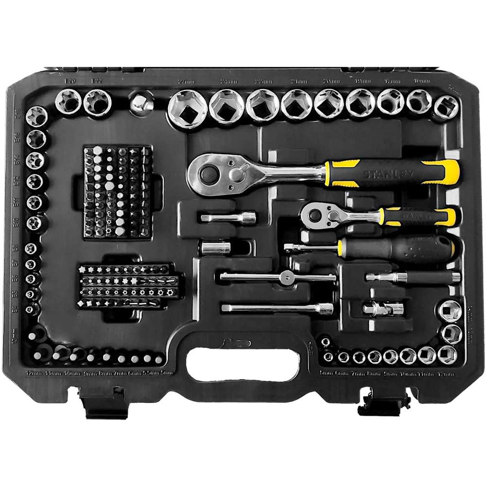 Socket Wrench Set 175 Pcs- 1/4" + 1/2" Drives Stanley STMT17380-1