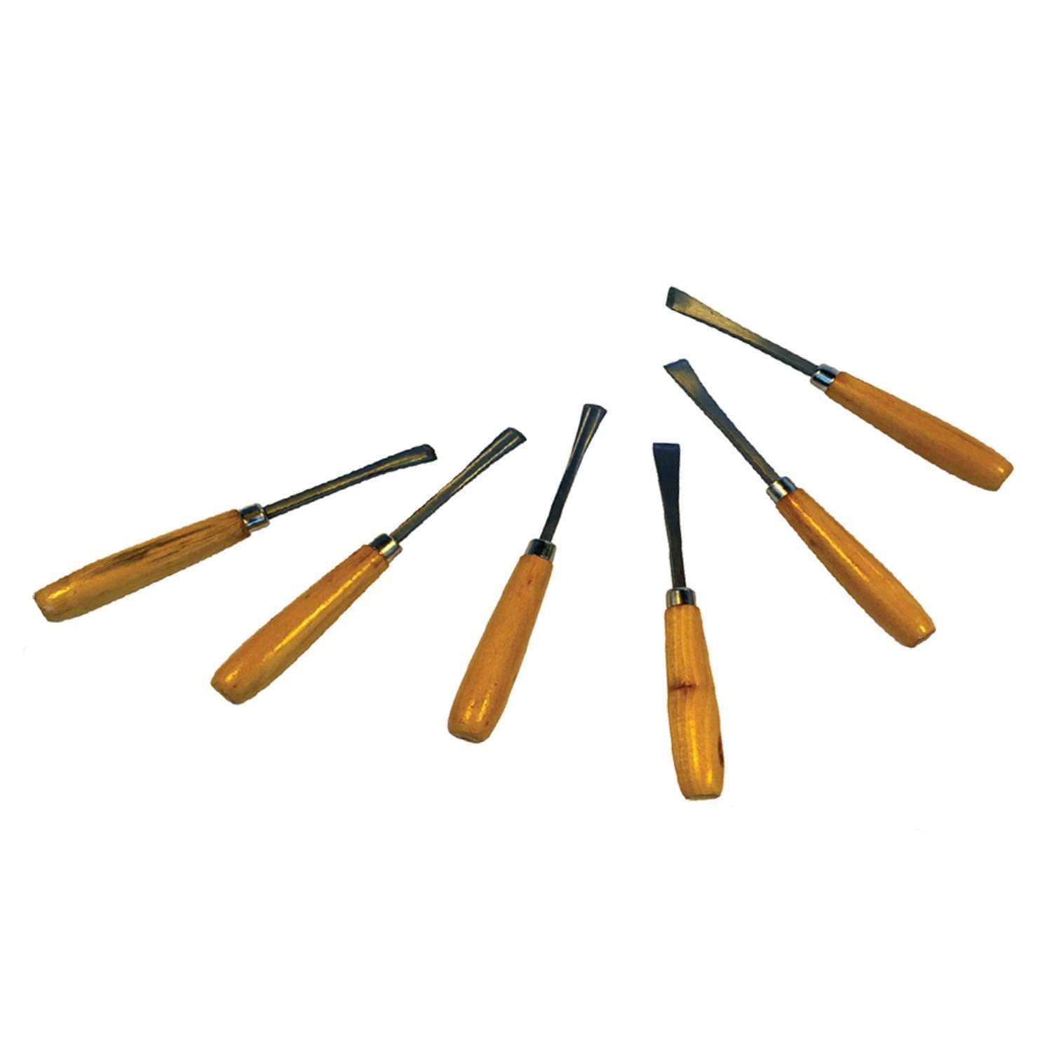 Set of 6 lathe chisels wooden handle - UM 60 SS06