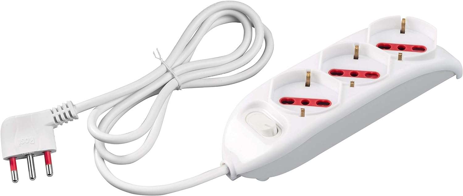 Emilia Series Multi-socket 3 Schuko and Bivalent 10/16A Receptacles Rosi RS94001