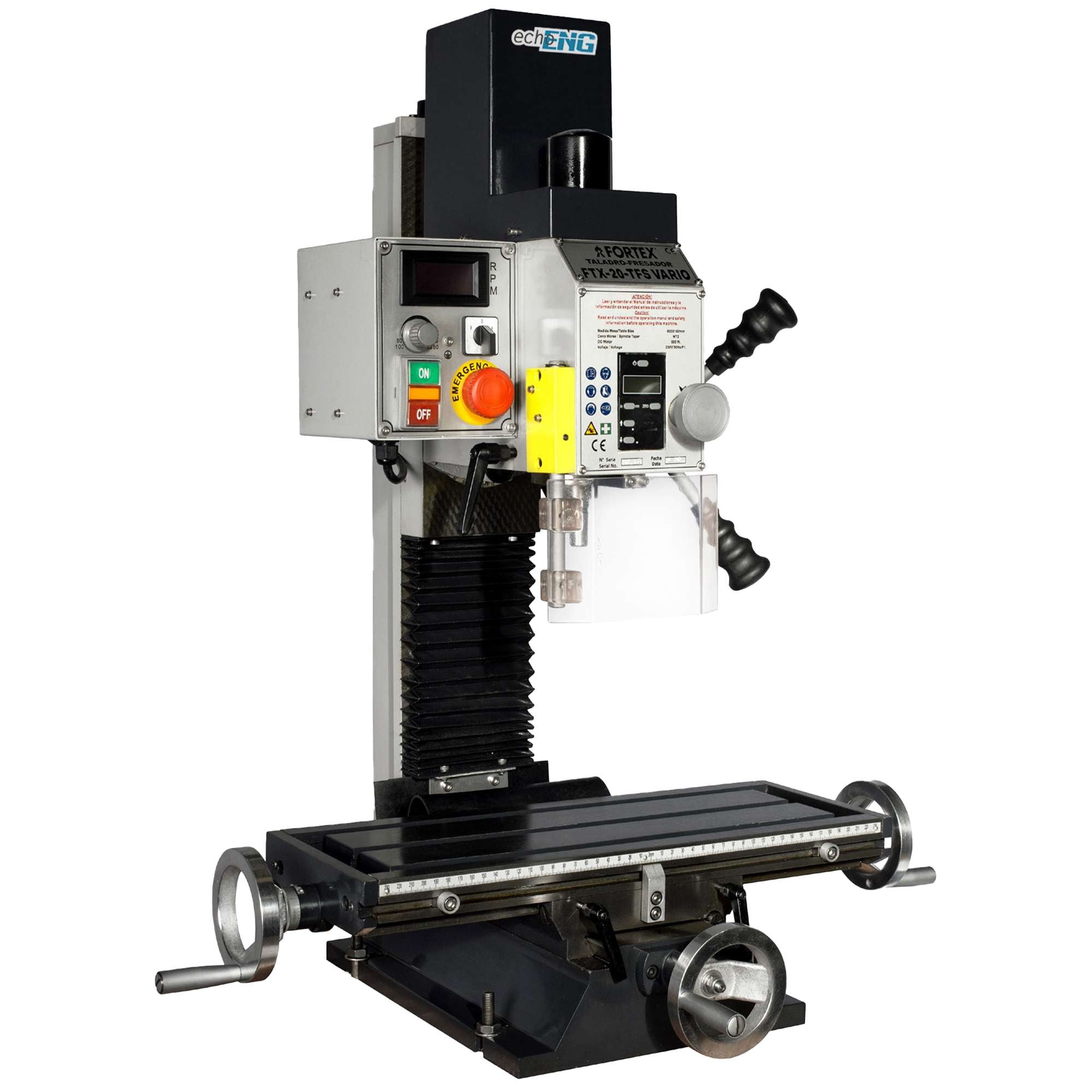 Milling-drilling machine FTX-20L-TFS VARIO bench type - echoENG