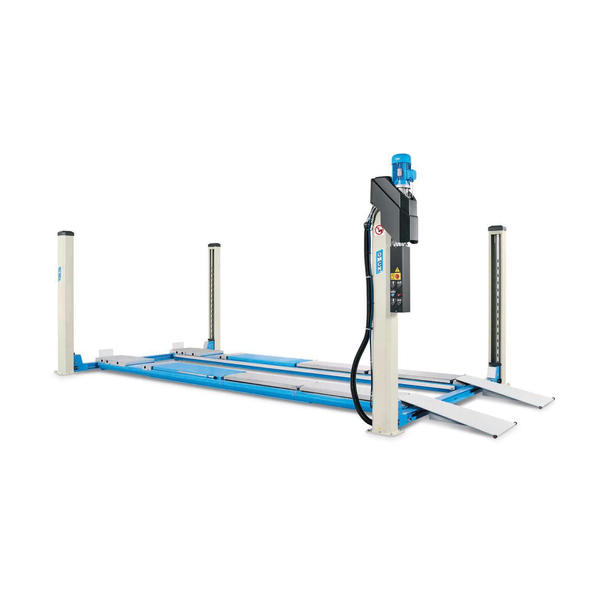 Electro-hydraulic 4-post lift capacity 4000 kg for flat platform OMCN