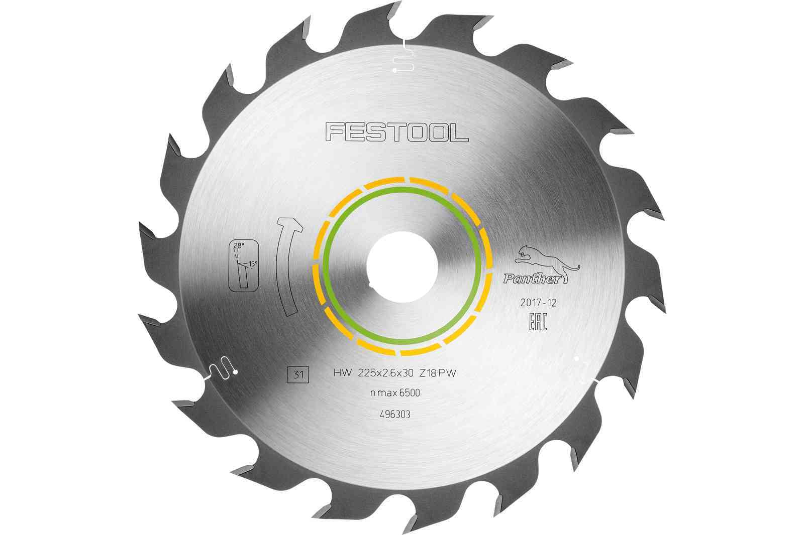 FESTOOL Saw blade HW 225X2,6X30 PW18 - 496303