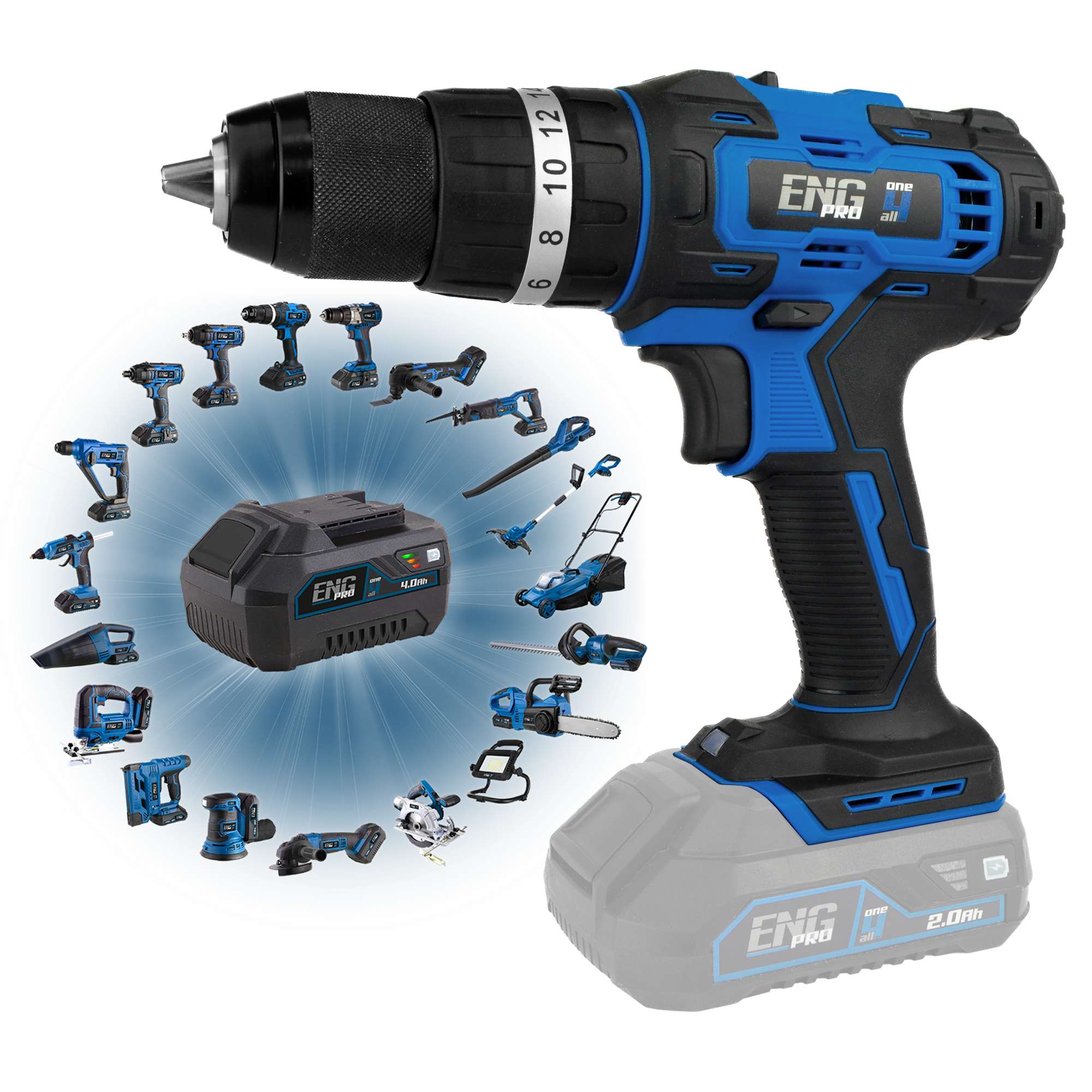 Akku-Bohrhammer Professional 40 Nm ONE4ALL - ENG PRO 1B20-AP40
