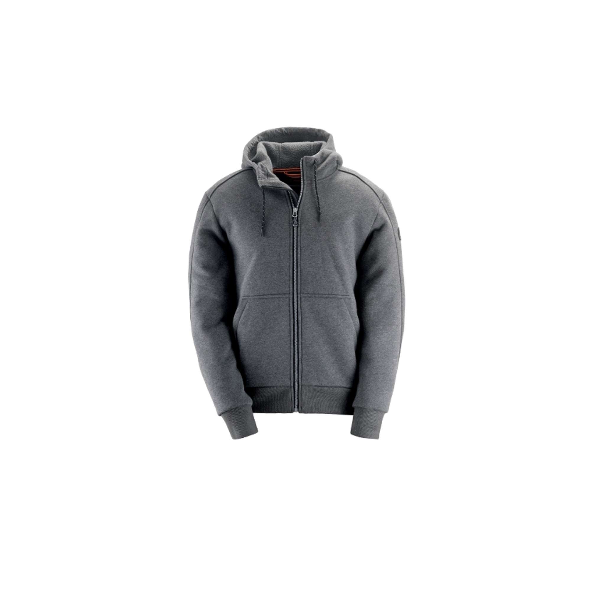 Grey padded hooded work sweatshirt in technical fabric - Kapriol