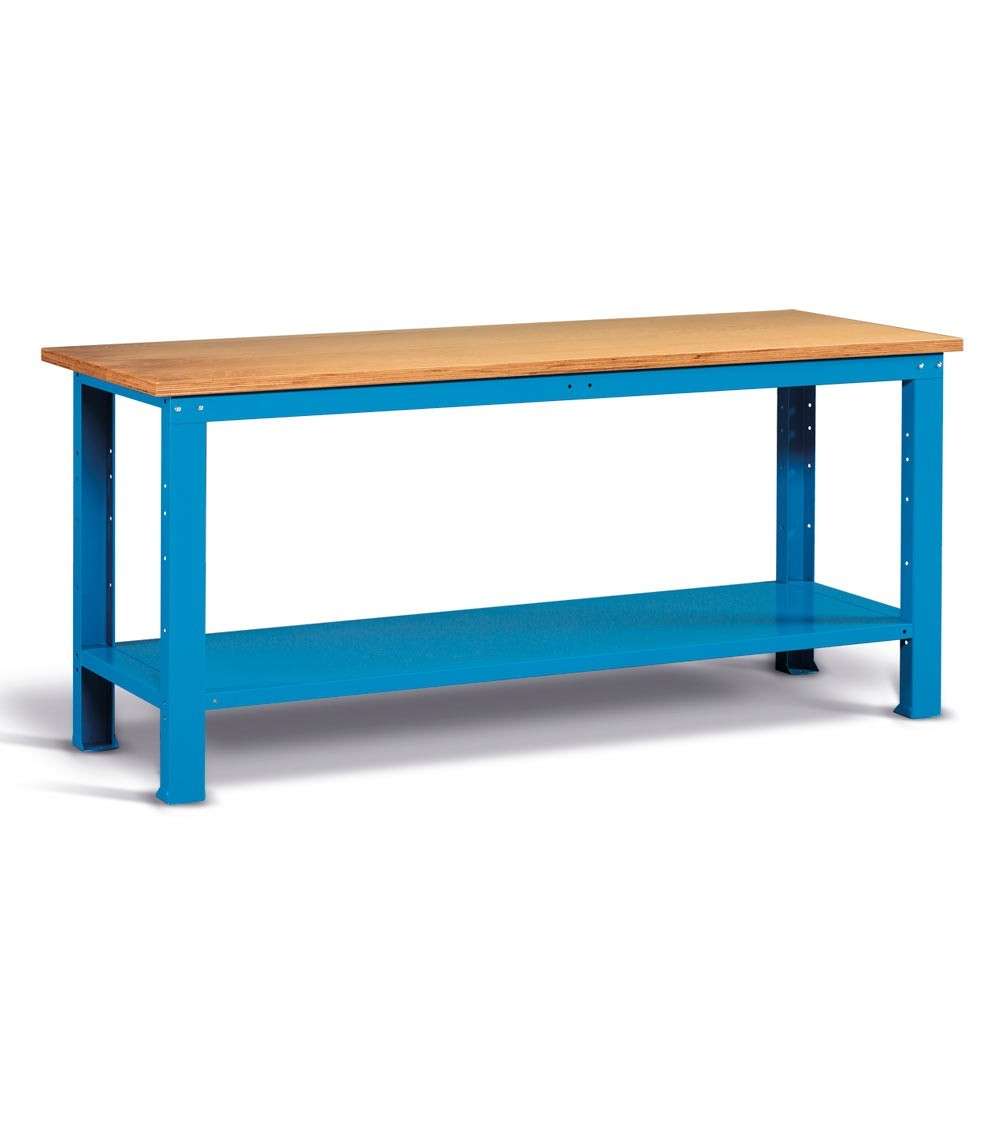 WORKSHOP WORKBENCH 2000 x 750 x 880 H - MULTIPLEX TOP - FAMI - BLUE