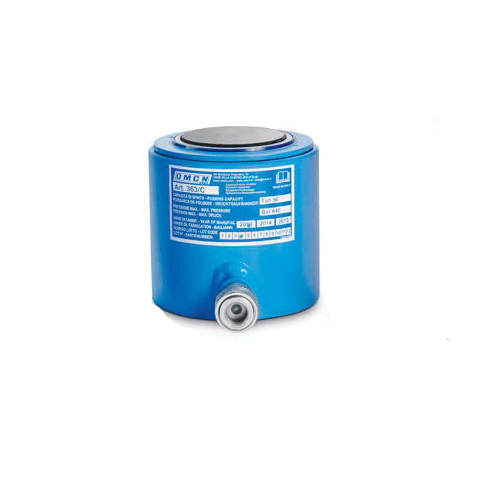 50 ton capacity hydraulic cylinder with gravity return H.180mm - OMCN 363/C