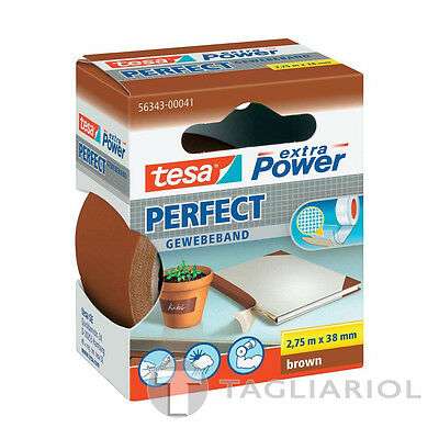 Adhesive tape 38mmX2,75m brown cloth EXTRA POWER PERFECT TESA 56343
