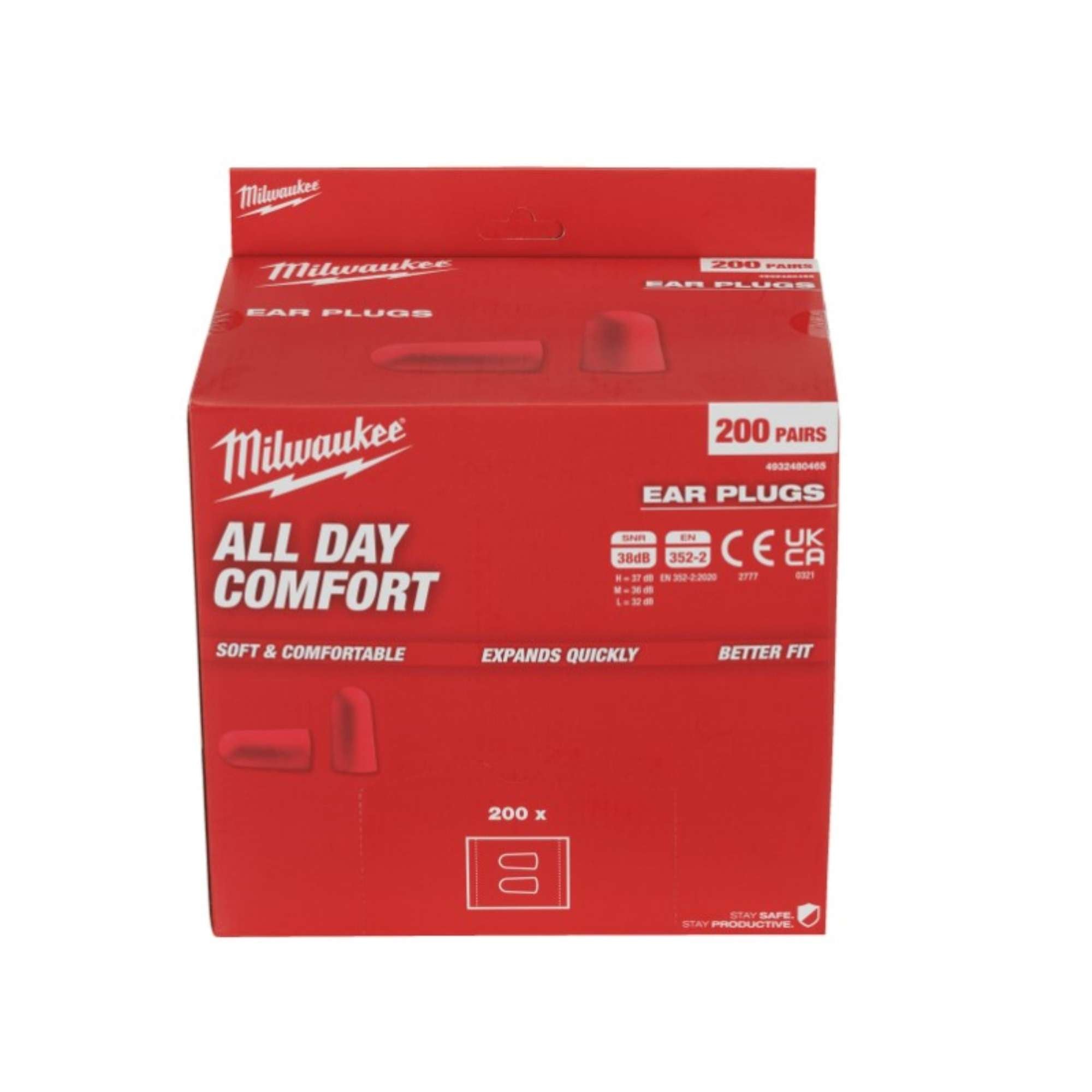 Disposable foam suricular inserts conf.200 pairs - Milwaukee 4932480465