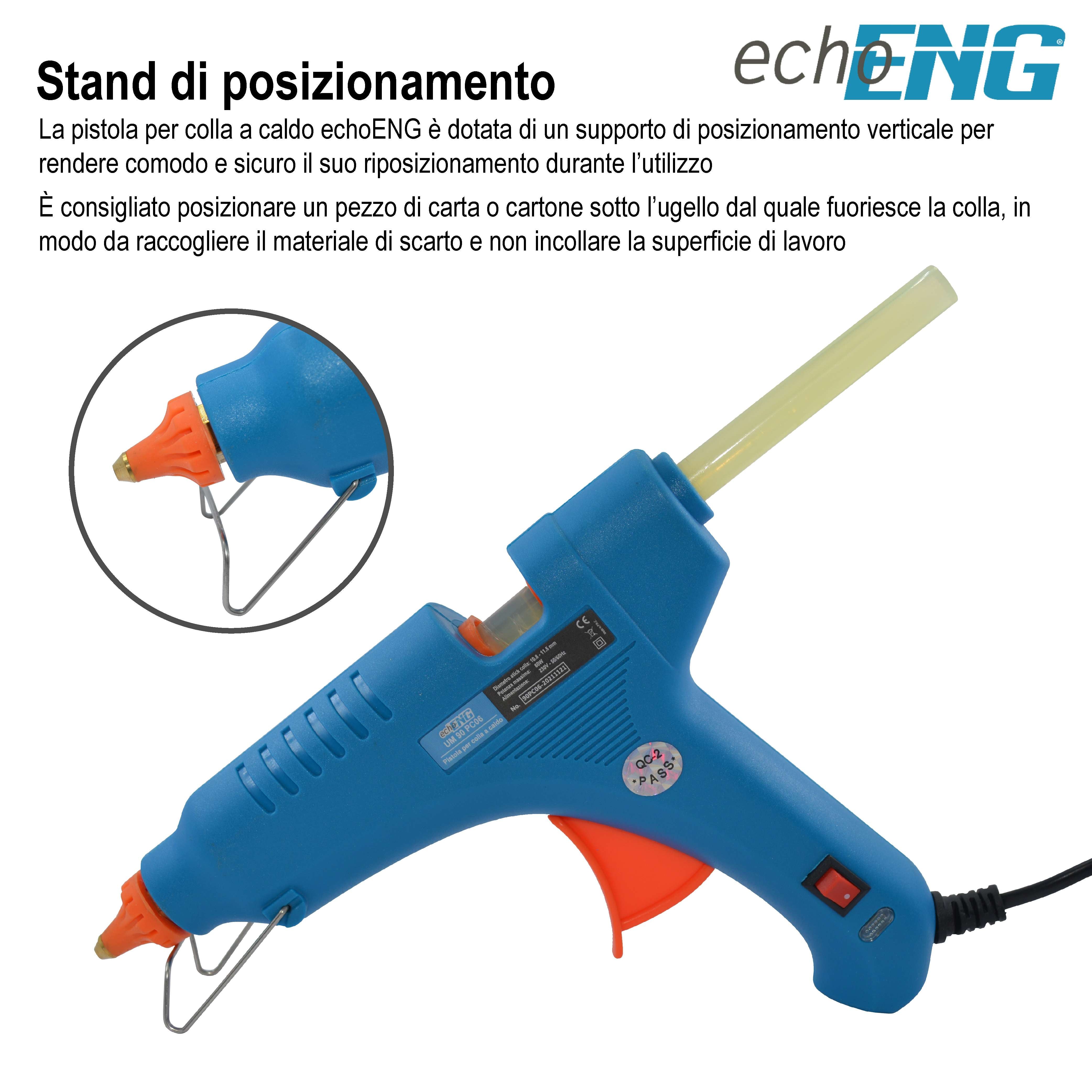 Hot glue gun 60W with 24 glue stick included - echoENG - UM 90 PC06